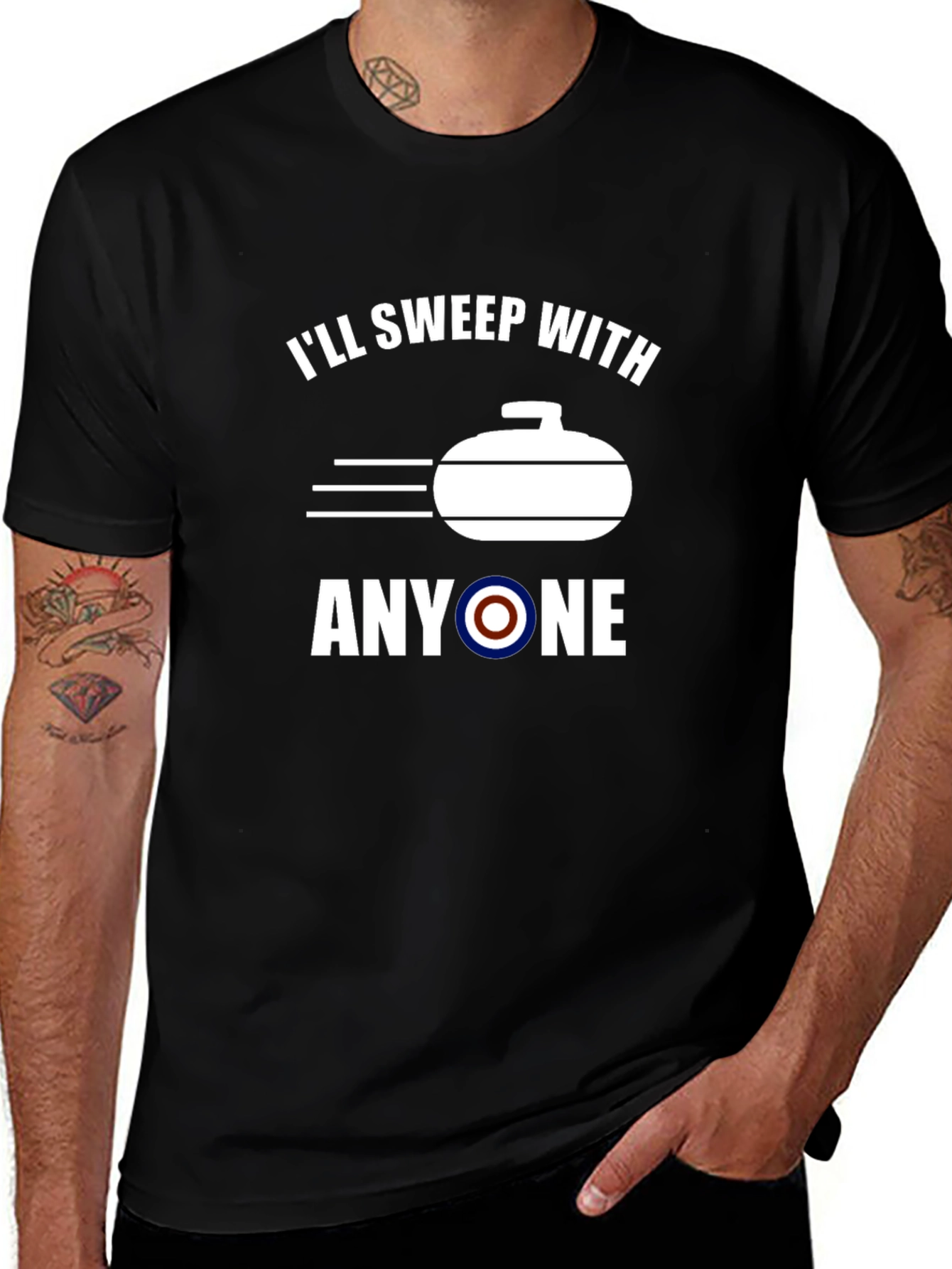 Variant 21 of Funny Curling T-Shirt: I'll Sweep With Anyone