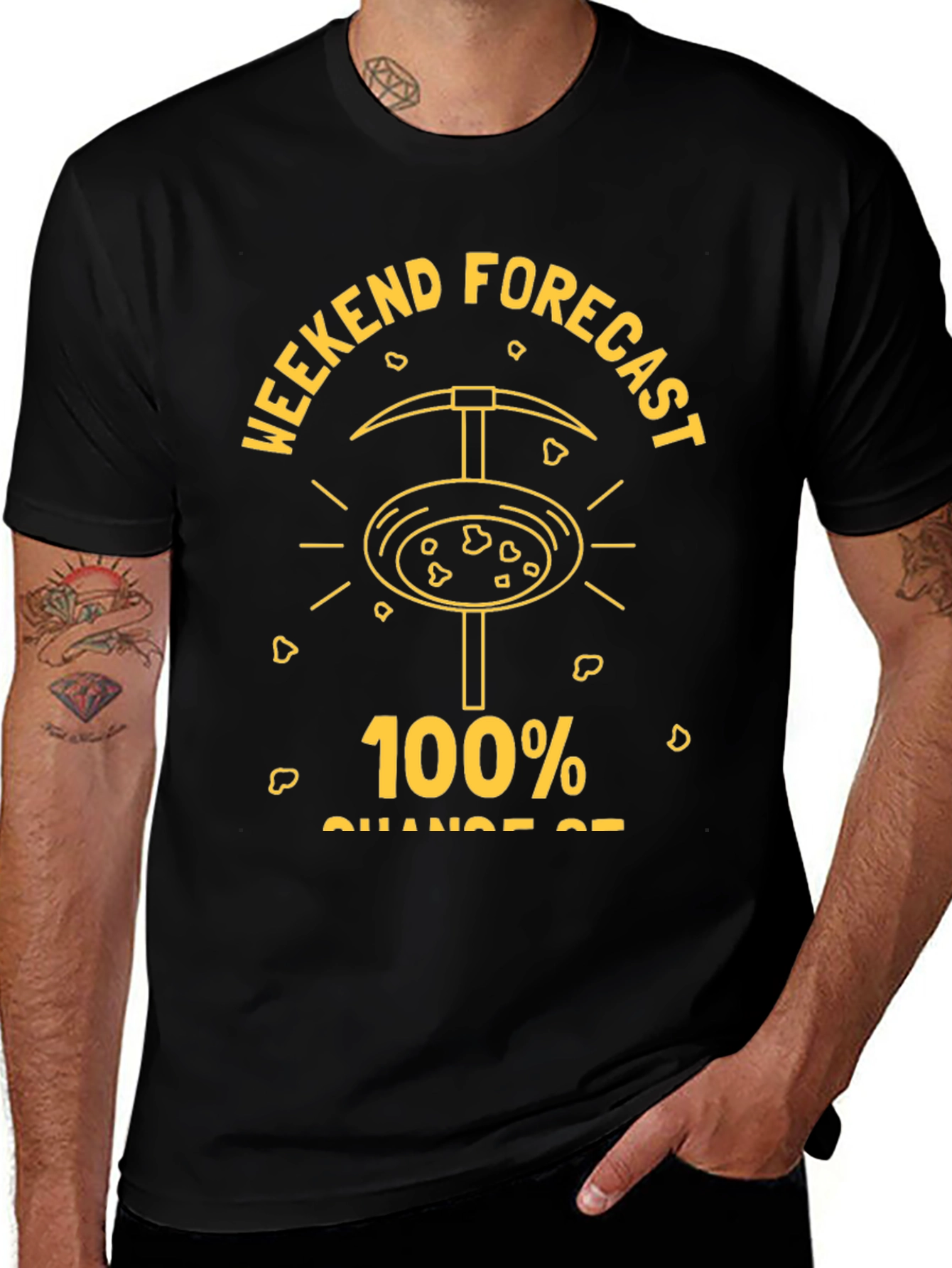 Variant 29 of Funny Gold Mining Weekend Forecast T-Shirt