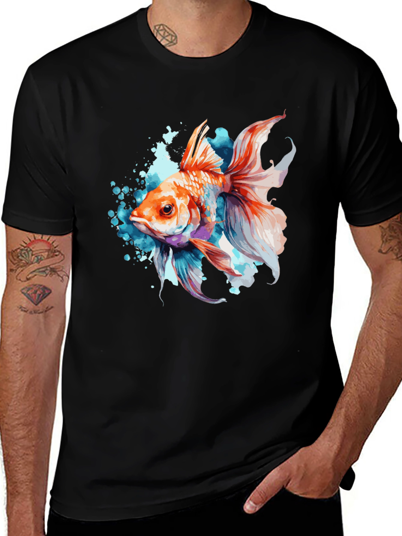 Variant 10 of Goldfish Graphic Tee - Stylish Men's T-Shirt