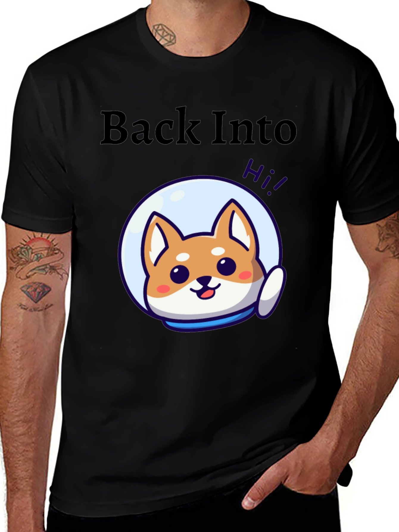 Variant 9 of Back Into Space Doge T-Shirt - Cute Astronaut Design