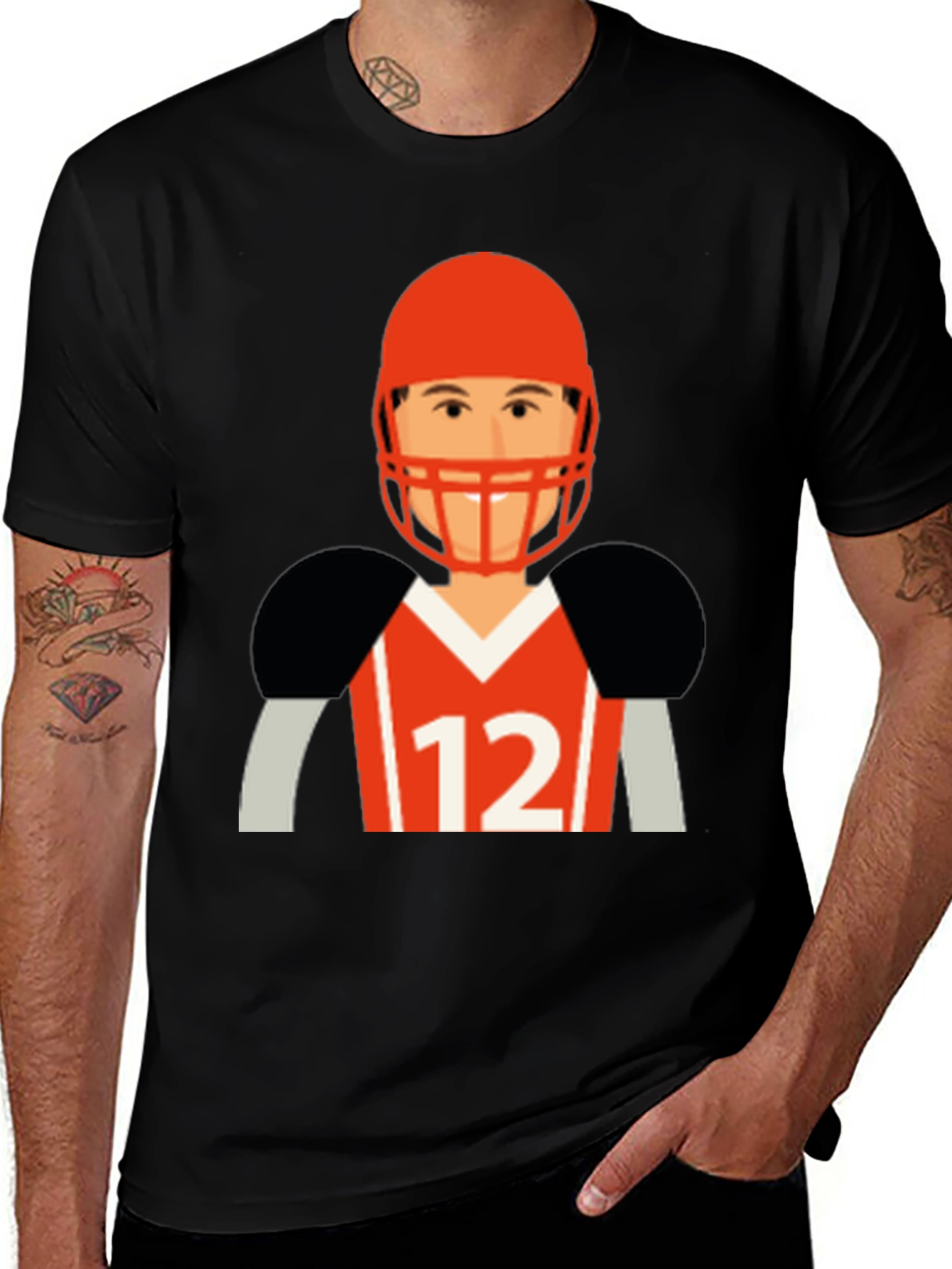 Variant 2 of Football Player Graphic T-Shirt