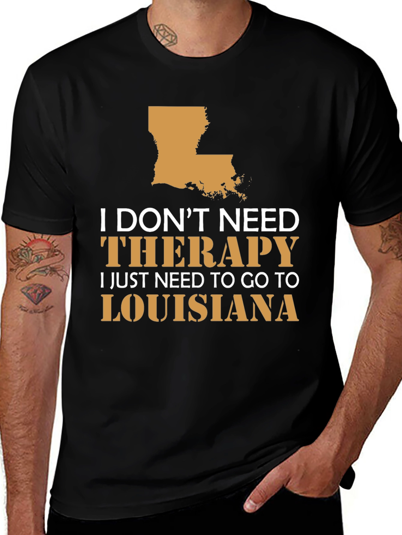 Louisiana Therapy T-Shirt, Funny State Pride Tee