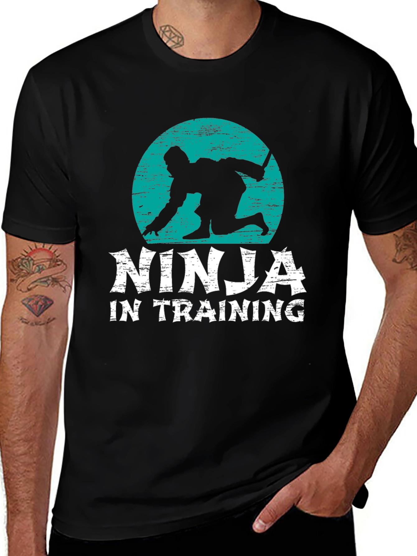 Variant 22 of Ninja In Training Graphic Tee - Martial Arts T-Shirt