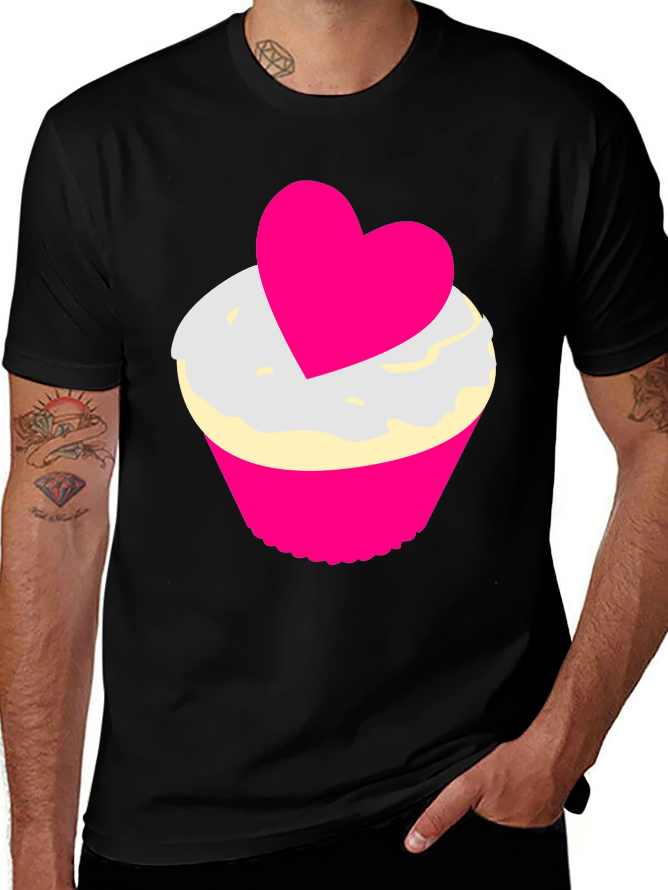 Variant 20 of Cupcake Heart Graphic Tee - Sweet Style