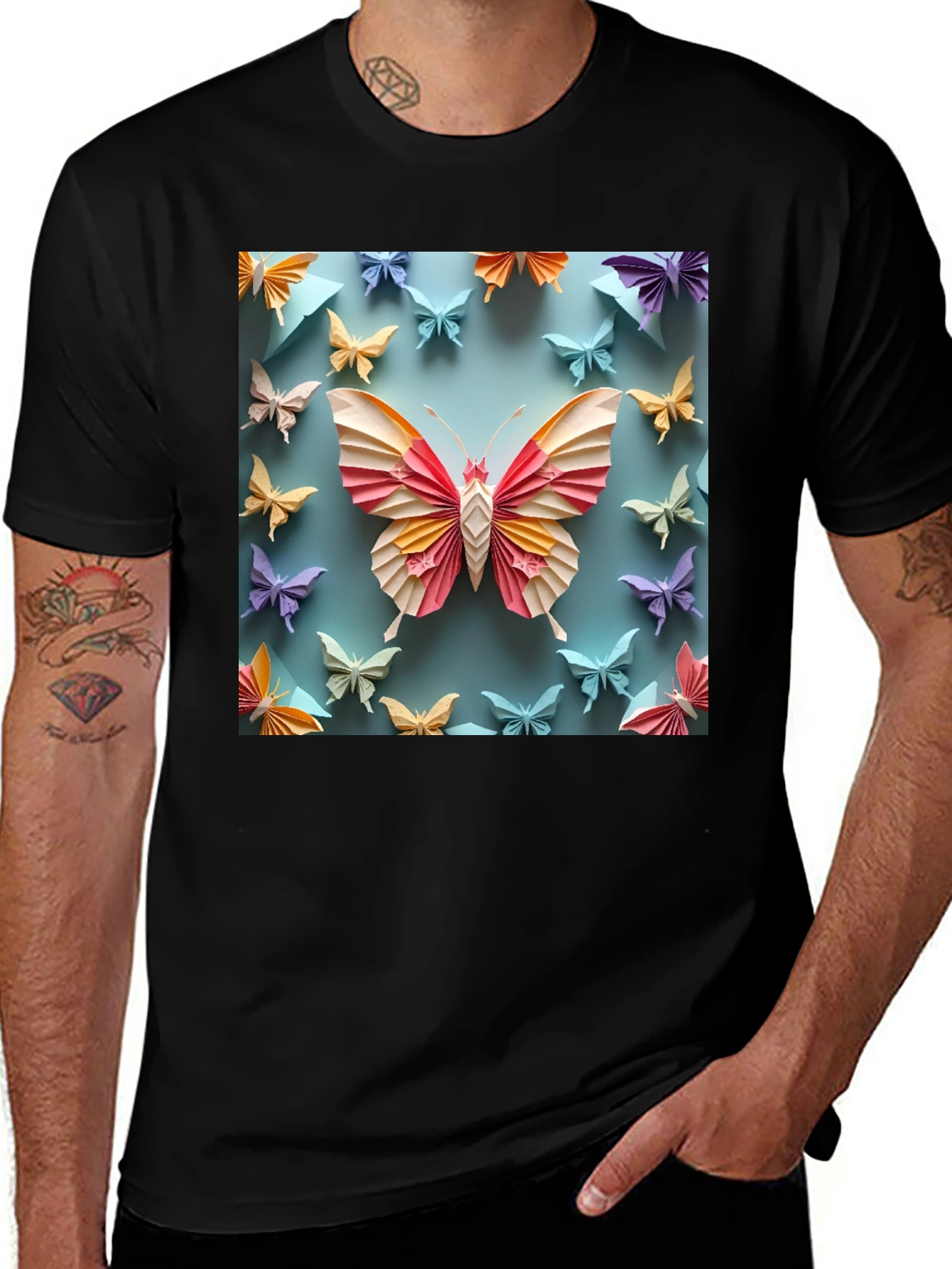 Variant 11 of Butterfly Origami Graphic Tee - Unique Design