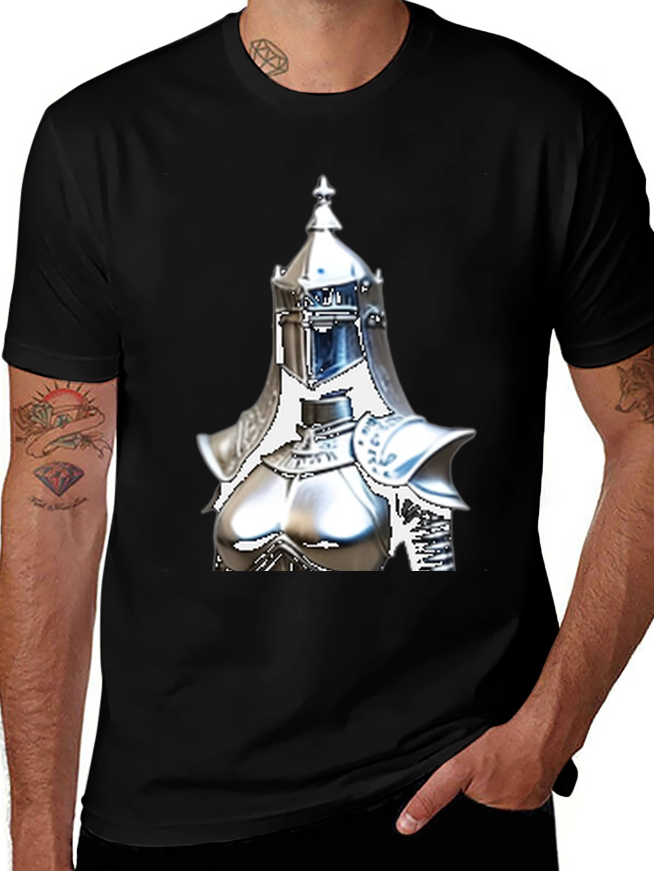 Variant 4 of Medieval Knight Armor Graphic T-Shirt