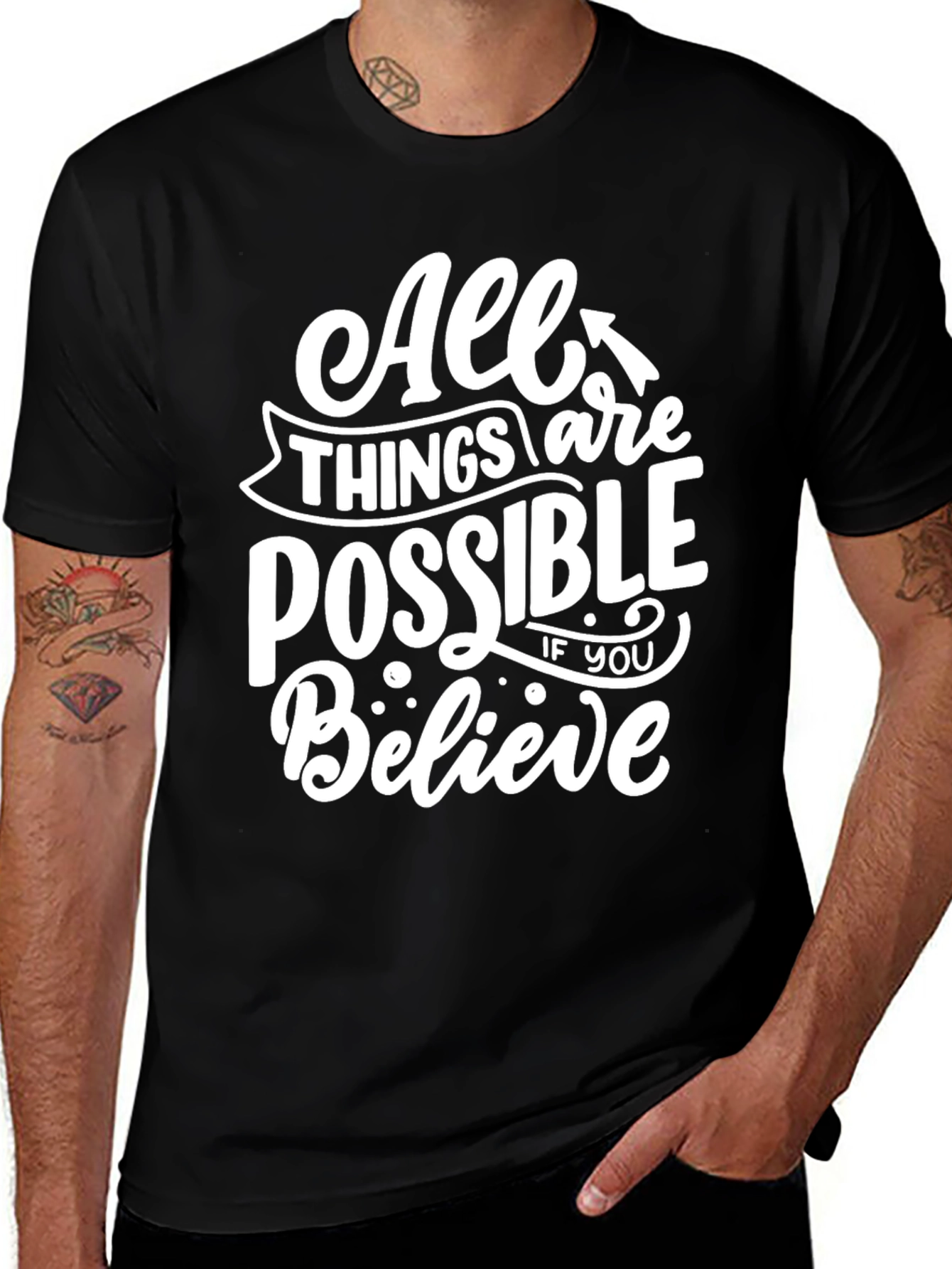 Variant 12 of Inspirational Graphic Tee - All Things Are Possible