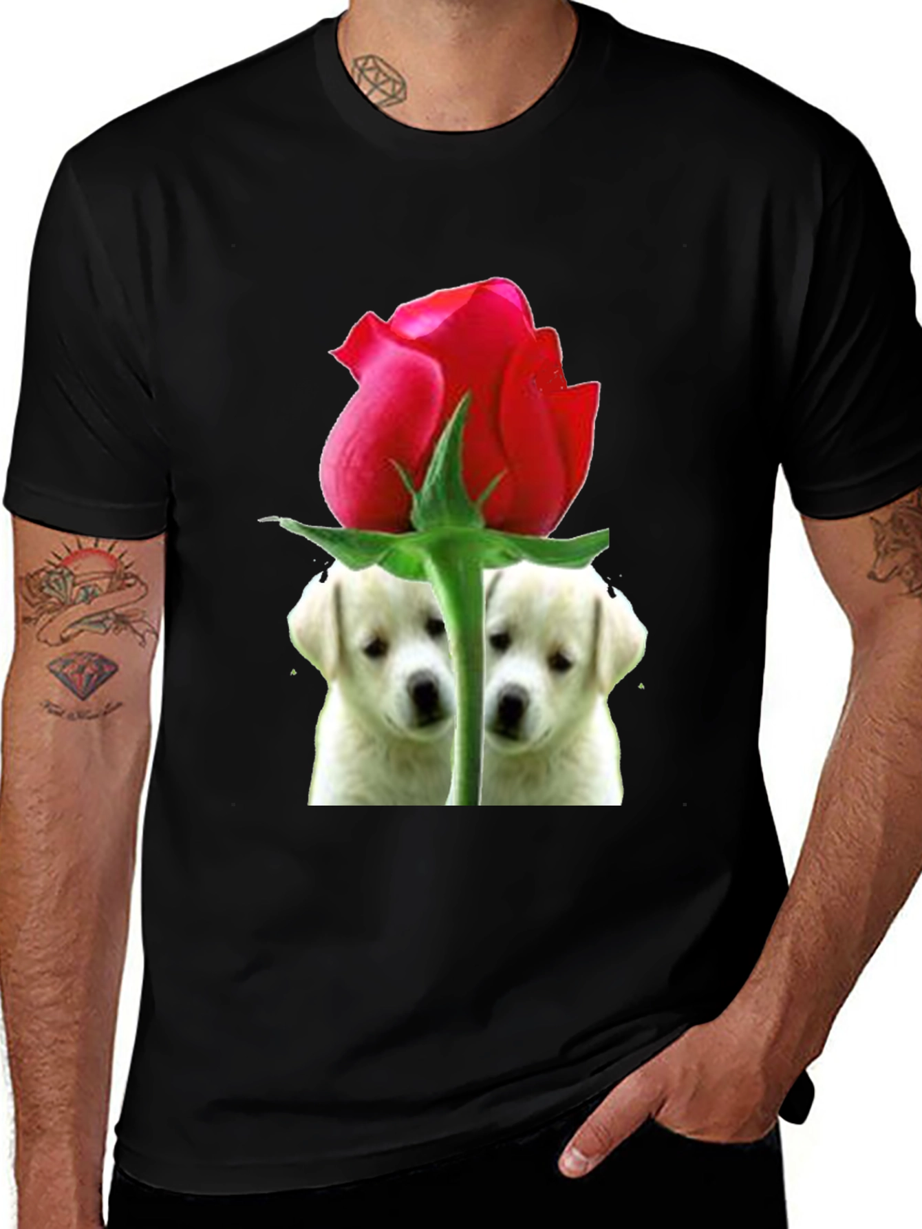 Variant 4 of Rose Puppy Love Graphic Tee