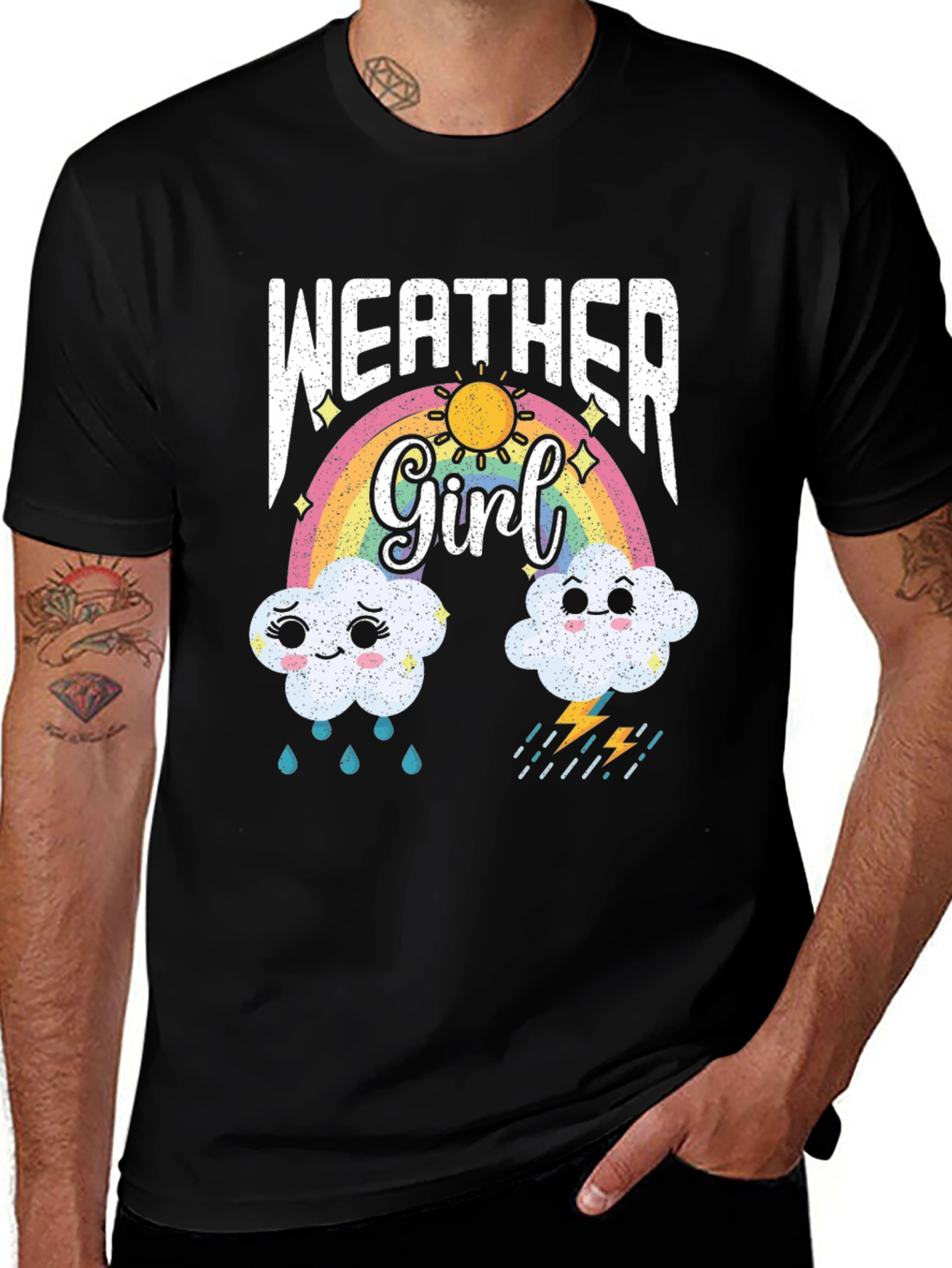 Variant 9 of Weather Girl Graphic Tee - Cute Weather Forecast T-Shirt