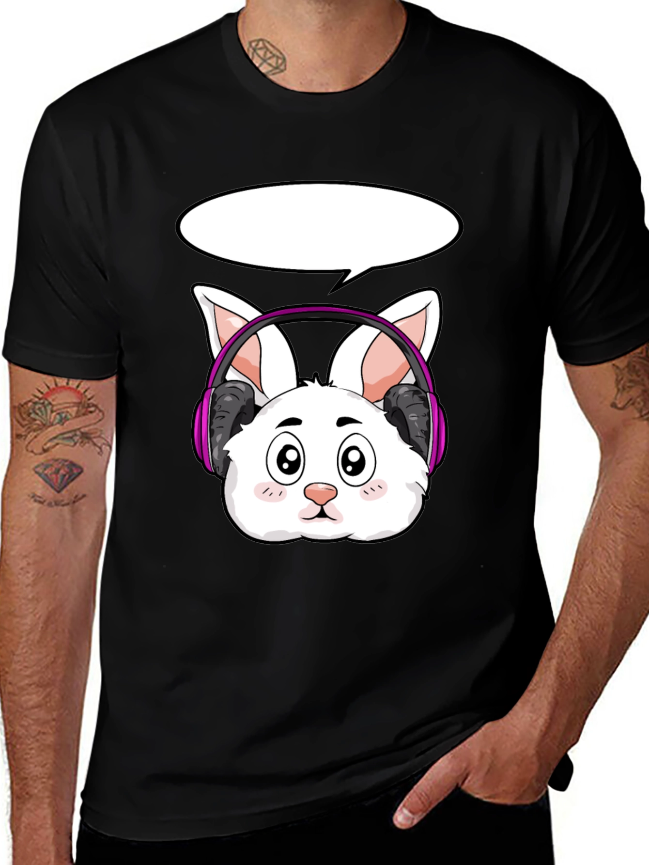 Variant 24 of Bunny Gamer T-Shirt - Cool Cartoon Rabbit Design