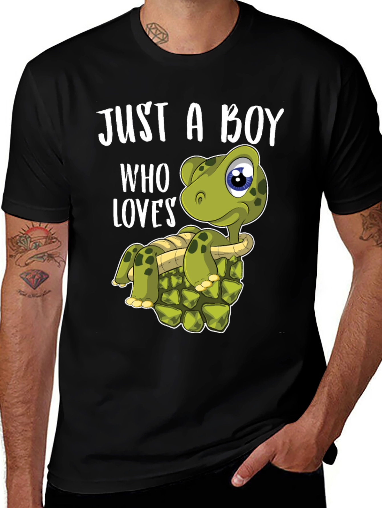 Variant 19 of Boy Loves Turtles T-Shirt - Cute Turtle Graphic Tee