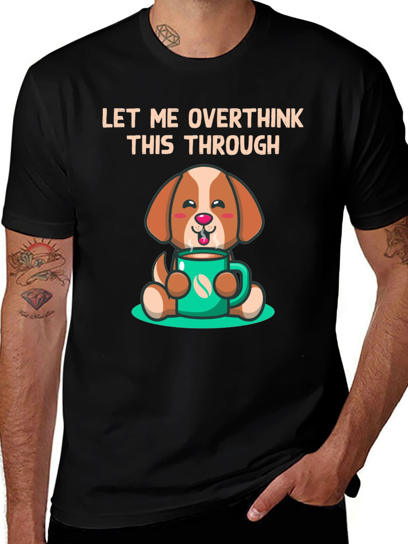 Variant 4 of Dog Overthinking Coffee T-Shirt