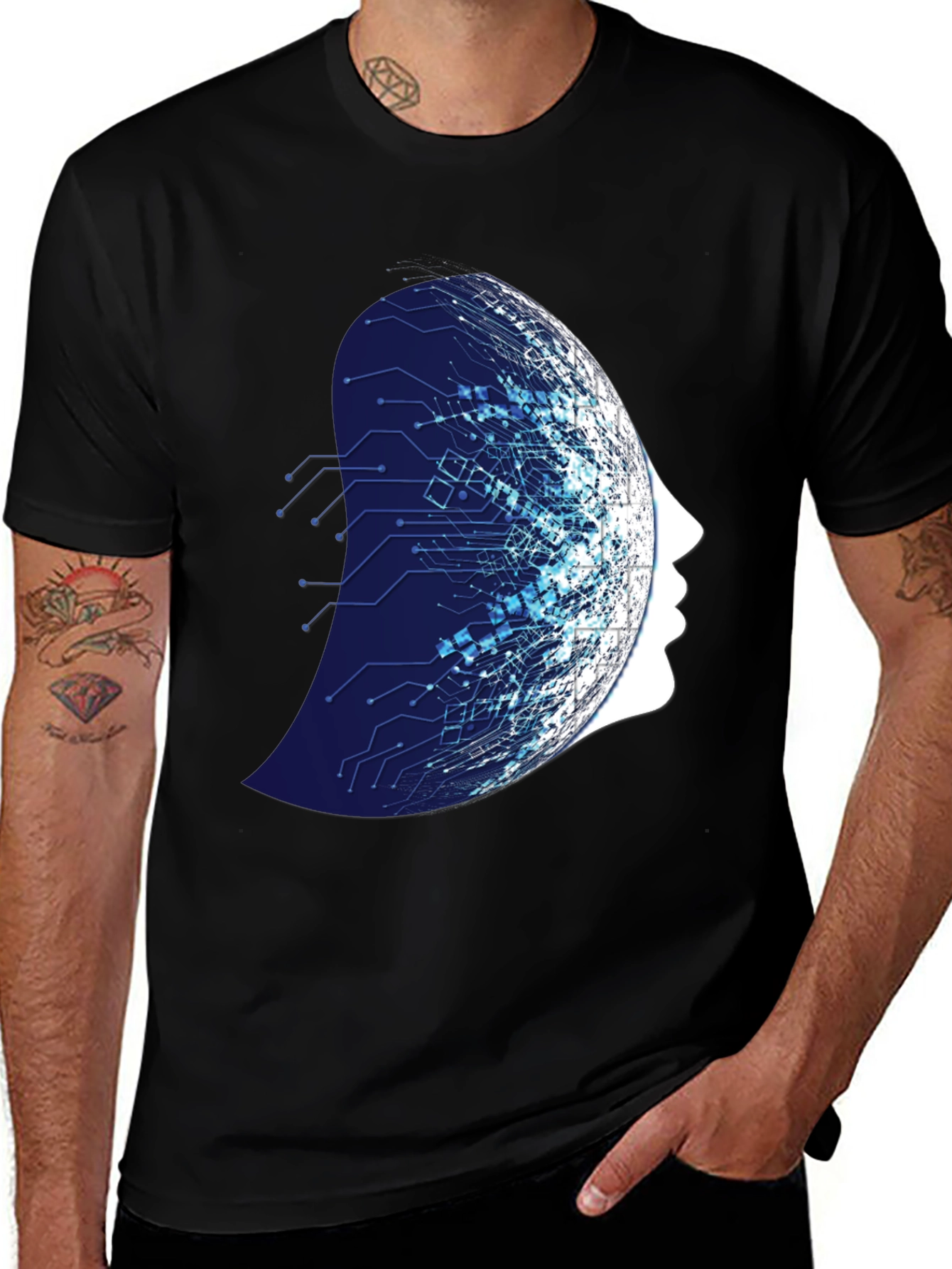 Tech Mind T-Shirt - Modern AI Design