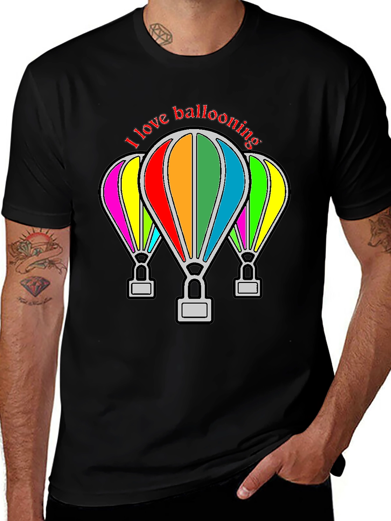 Variant 24 of I Love Ballooning Black T-Shirt