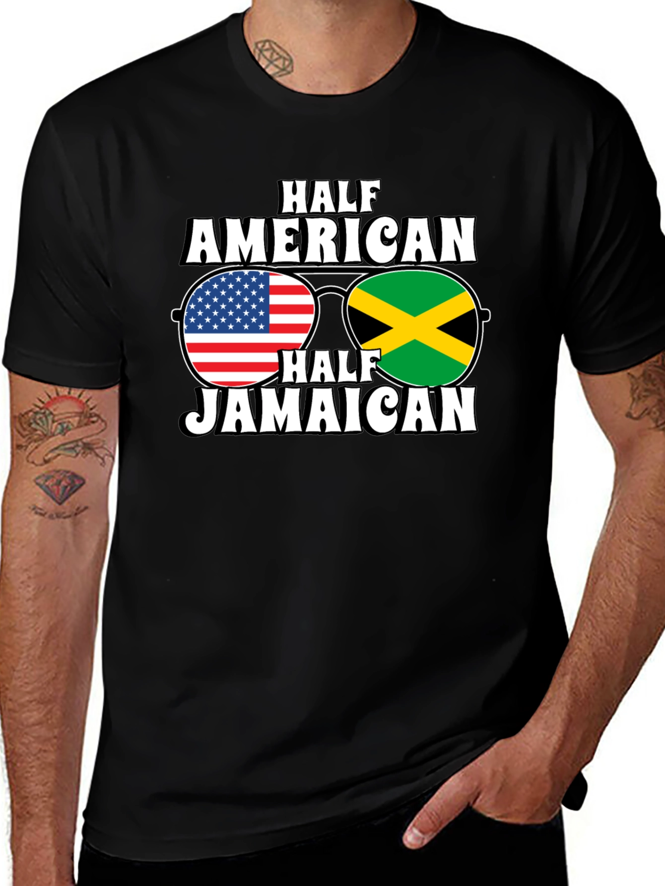 Half American Half Jamaican Graphic T-Shirt