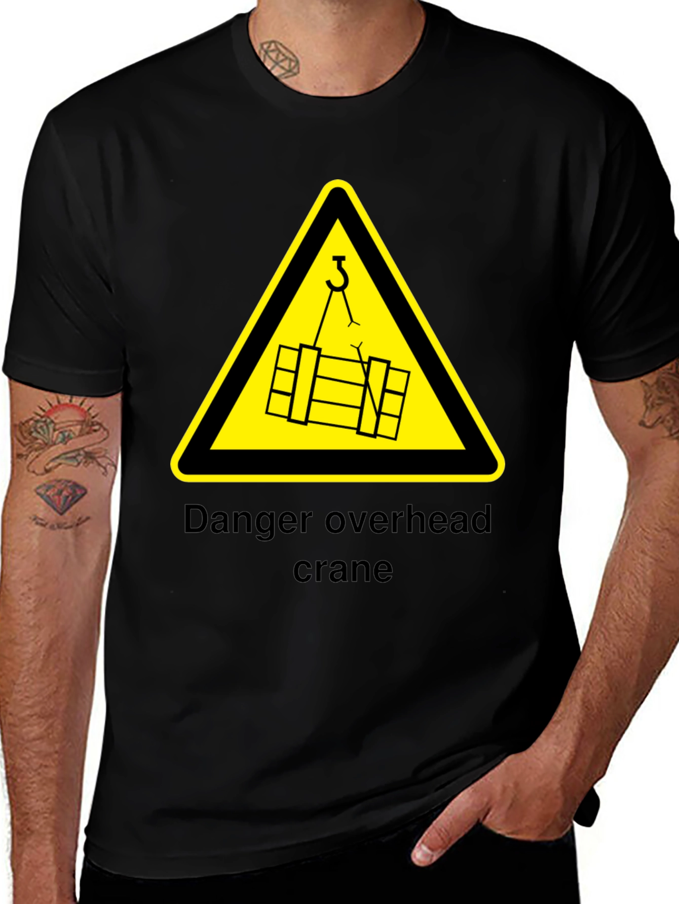 Variant 10 of Overhead Crane Danger T-Shirt