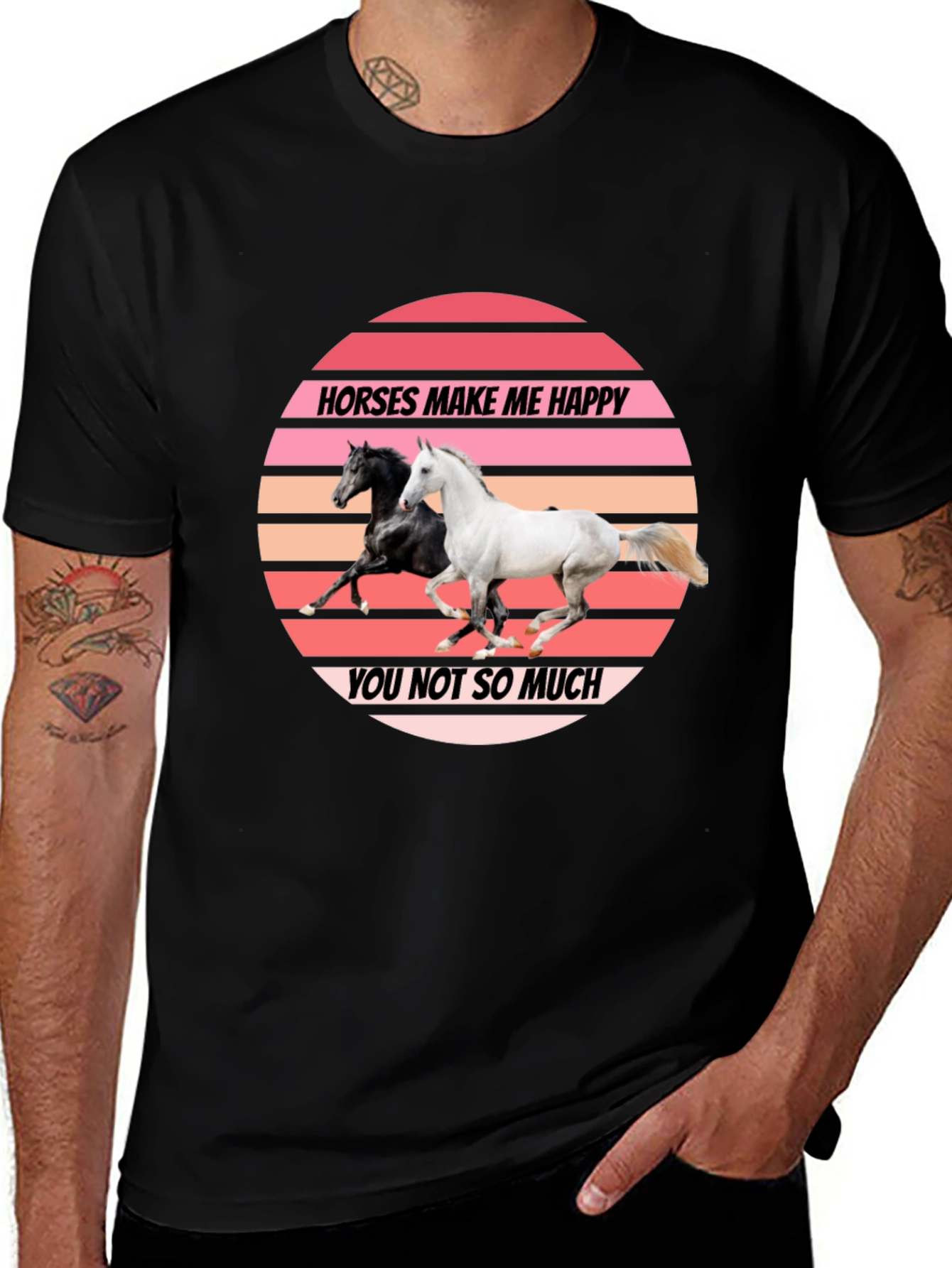 Variant 30 of Horses Make Me Happy T-Shirt