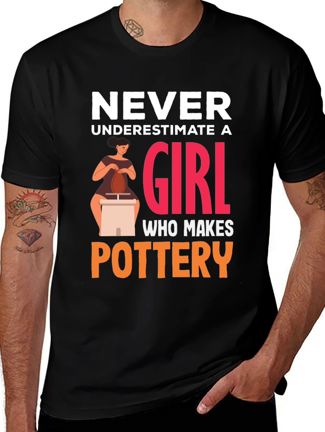 Variant 27 of Never Underestimate Pottery Girl T-Shirt