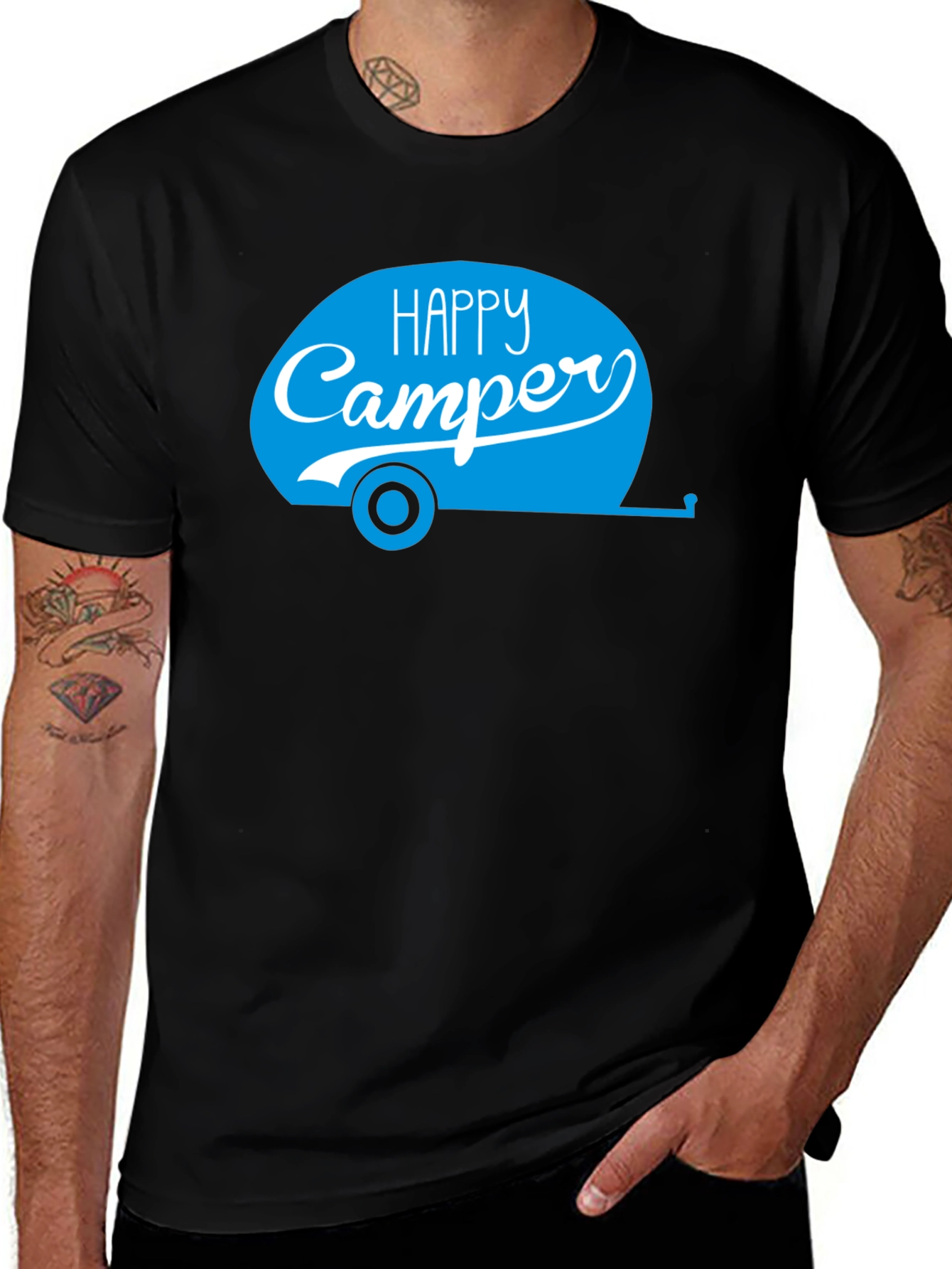 Variant 22 of Happy Camper Graphic T-Shirt - Camping Apparel
