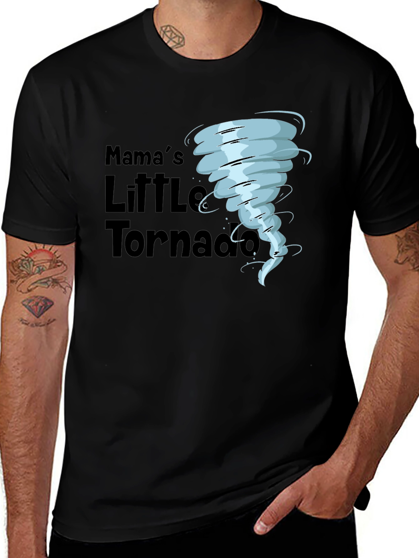 Variant 5 of Mama's Little Tornado Black T-Shirt