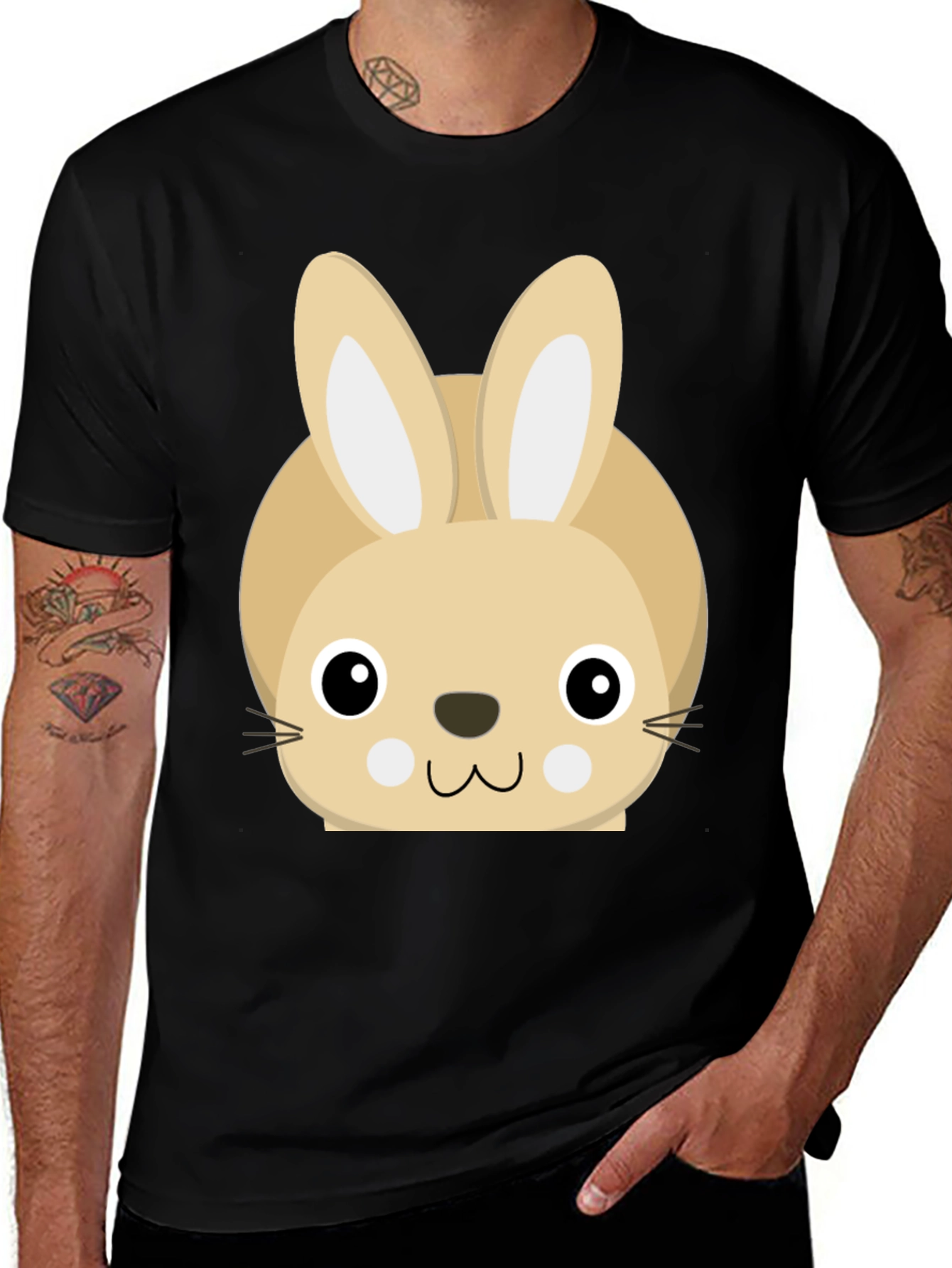 Variant 15 of Cute Bunny Graphic T-Shirt - Soft & Comfortable