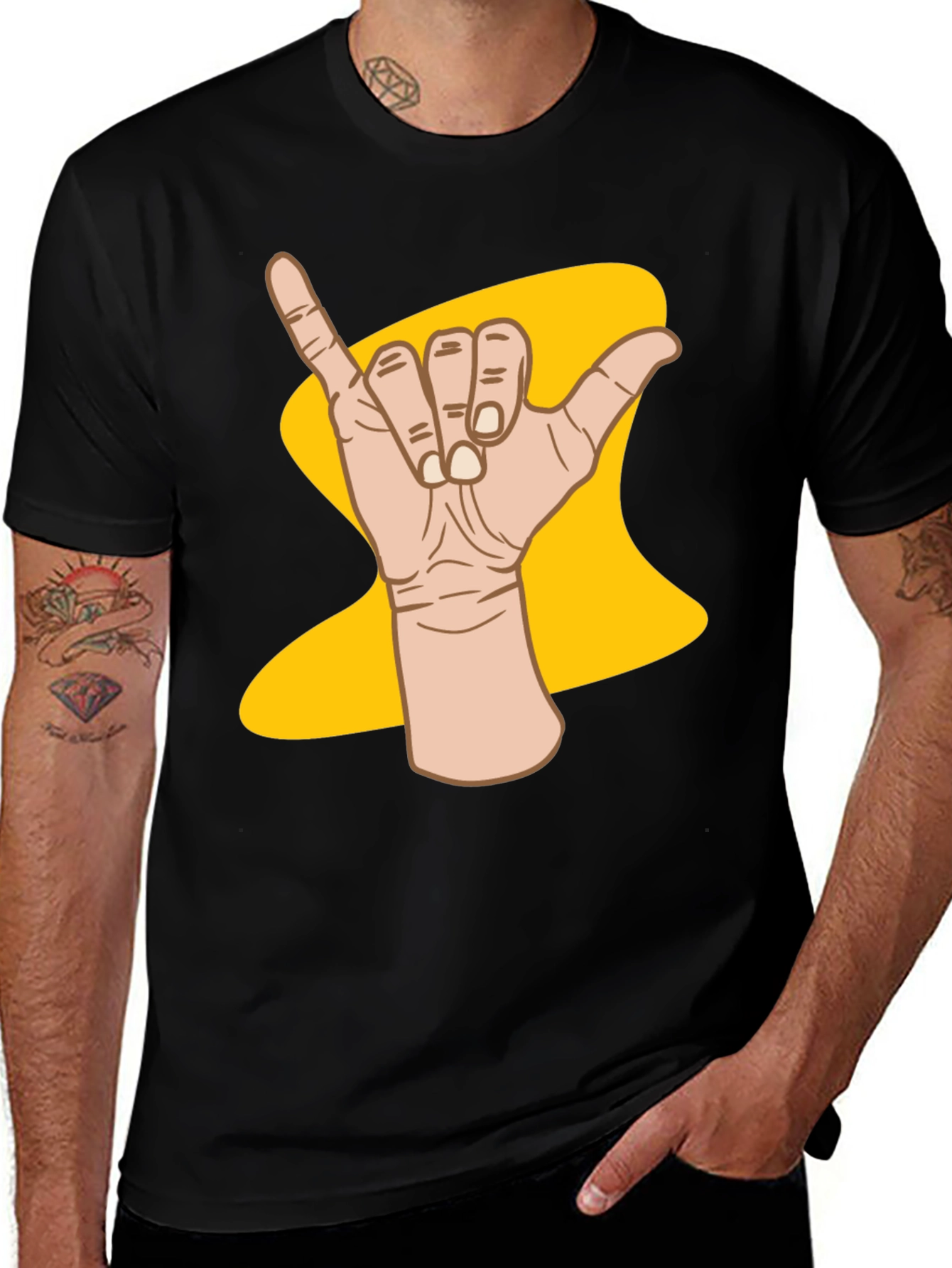 Variant 19 of Hang Loose Shaka Sign Graphic T-Shirt