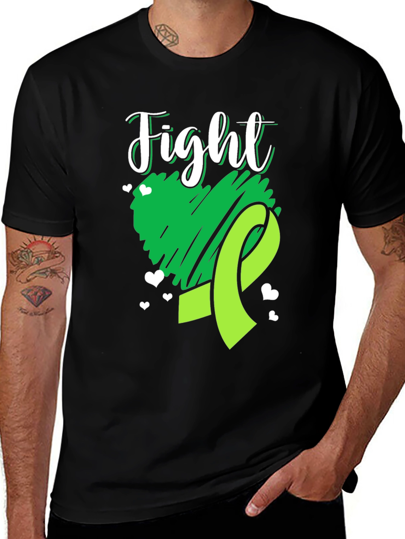 Fight Liver Cancer Awareness T-Shirt - Green Ribbon