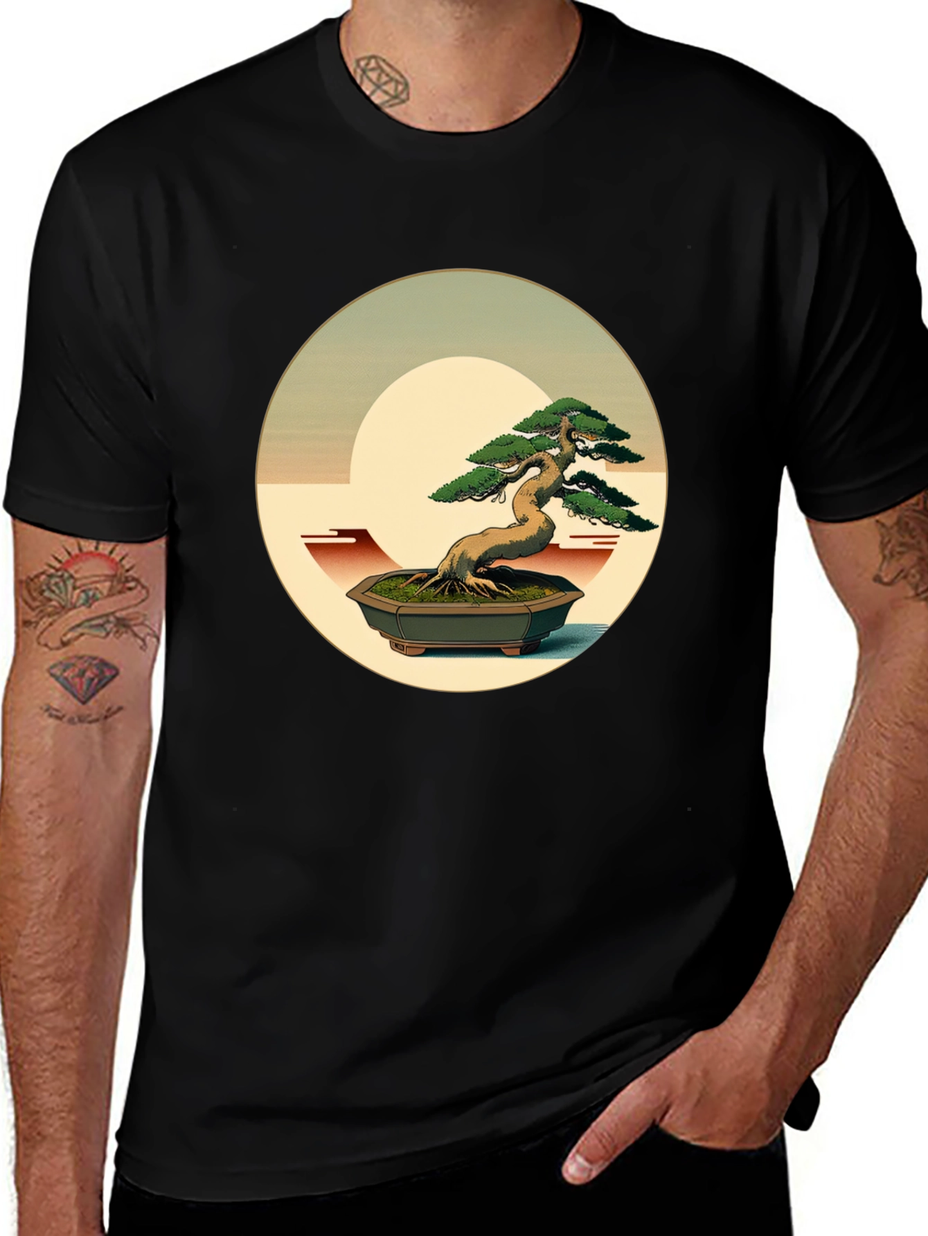 Variant 25 of Bonsai Graphic Tee - Artistic Nature Shirt