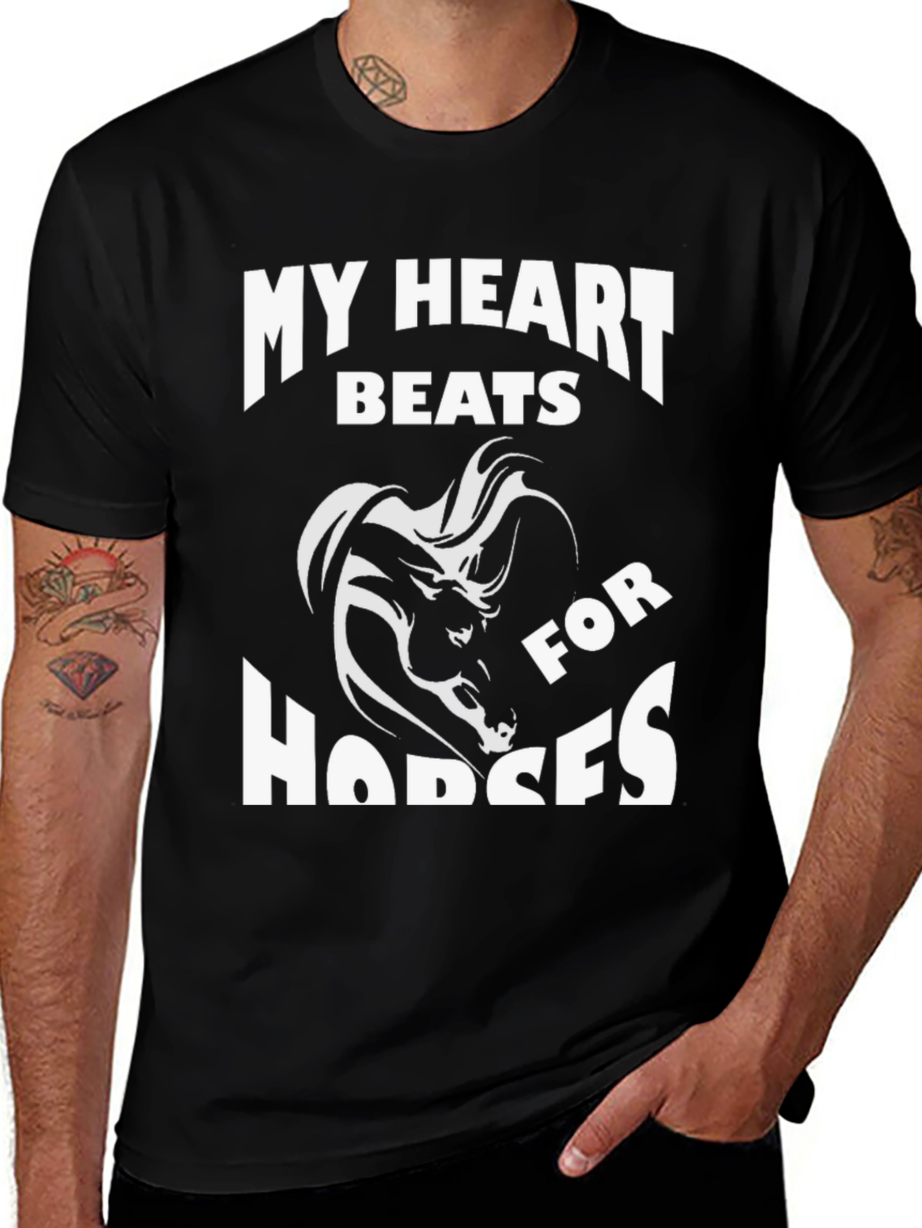 Variant 27 of My Heart Beats For Horses Graphic Tee