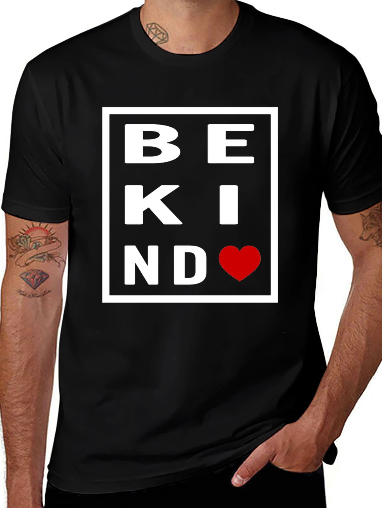 Variant 29 of Be Kind Graphic T-Shirt - Heart Design