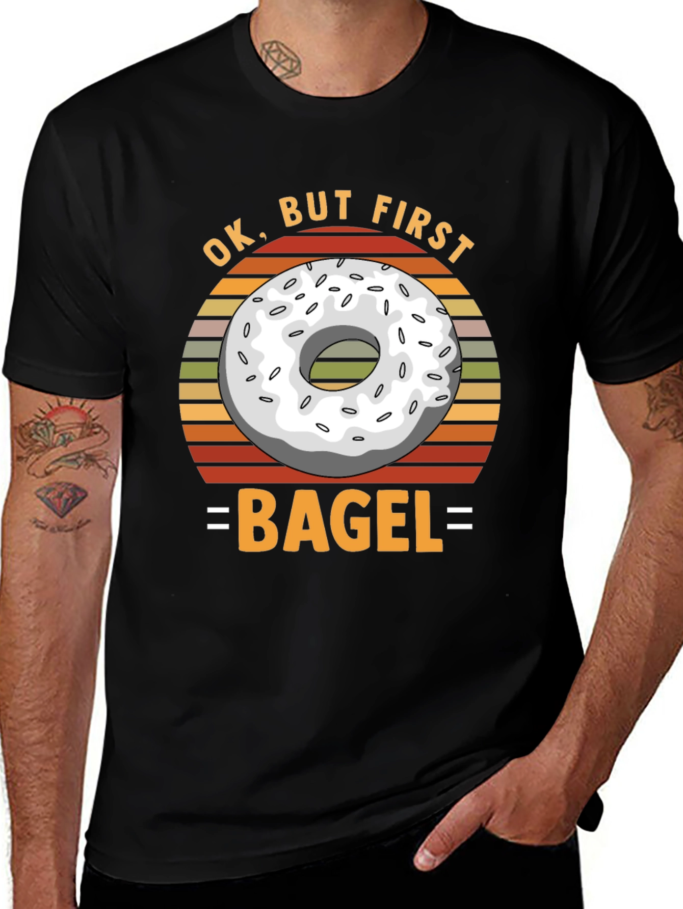 Variant 18 of Ok, But First Bagel T-Shirt