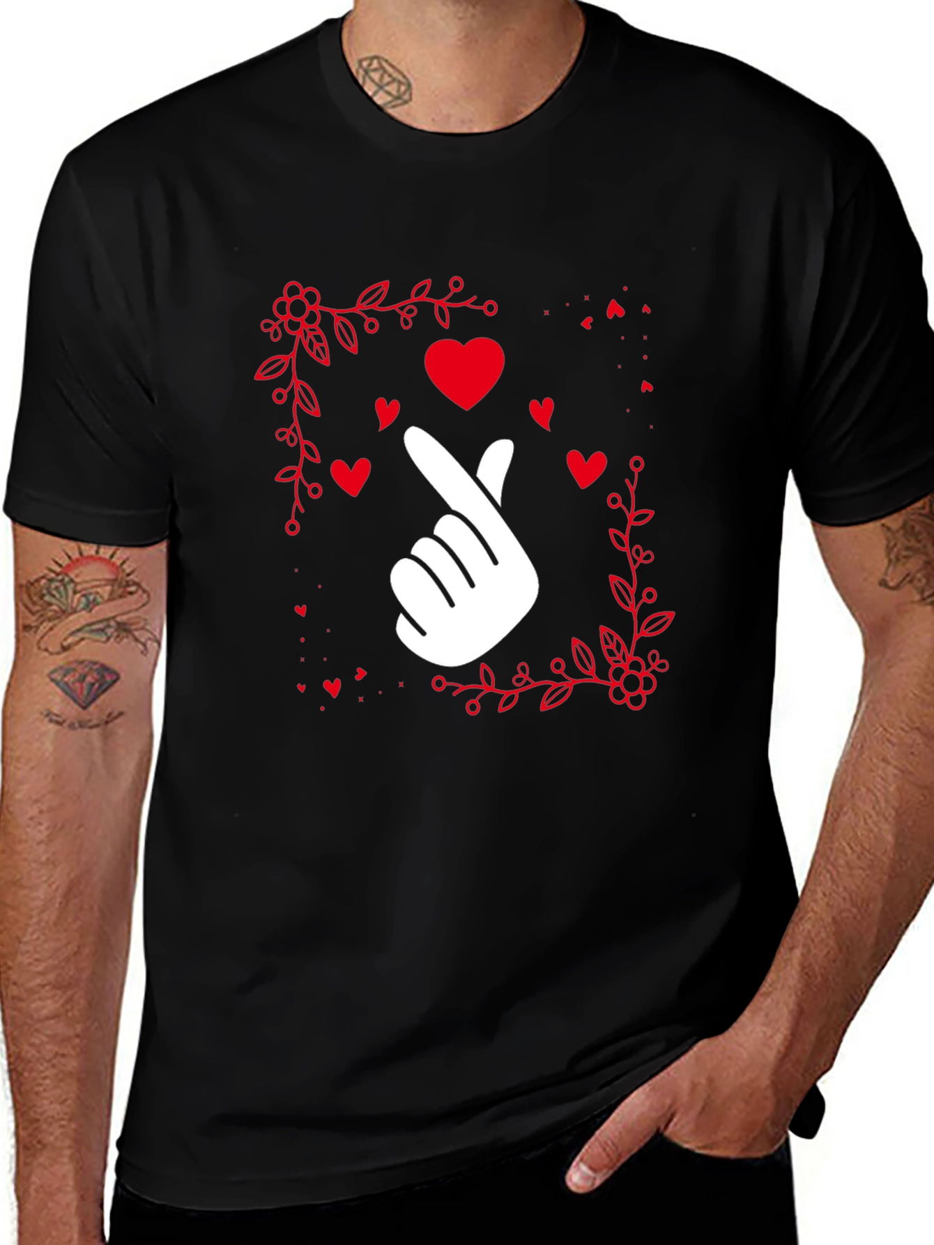Variant 4 of Heart Gesture Graphic Tee