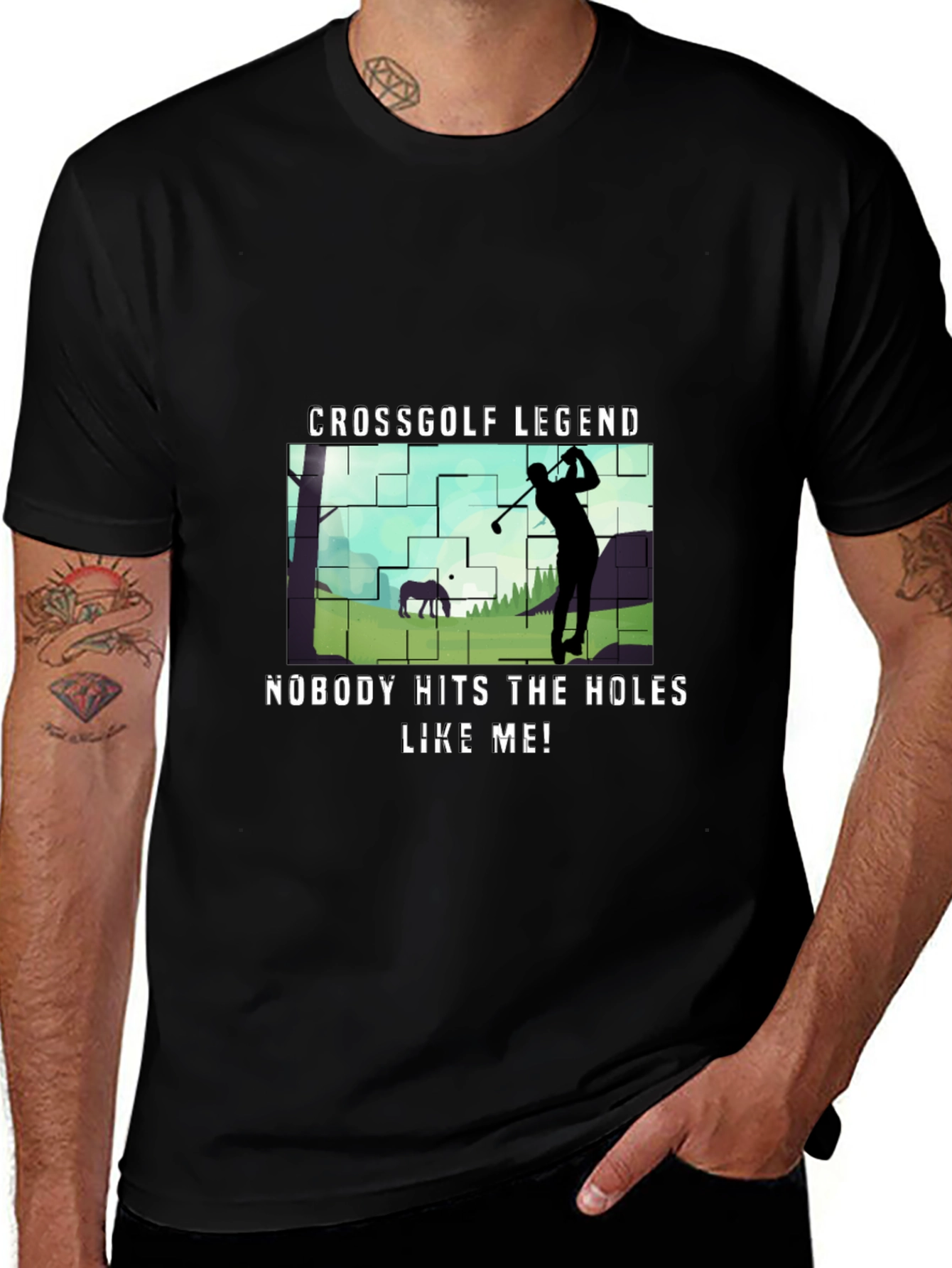 Variant 14 of Crossgolf Legend Black T-Shirt