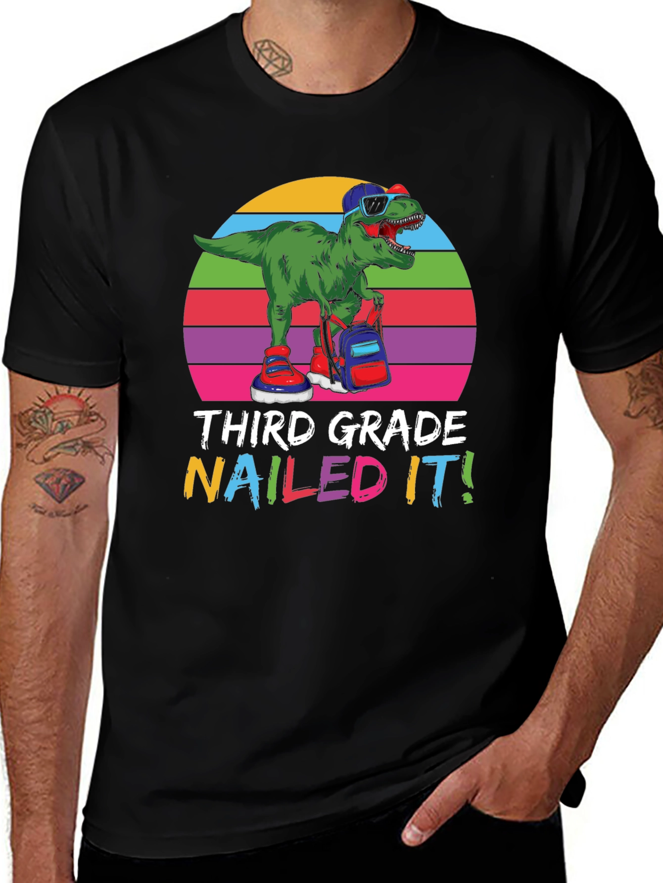 Third Grade Nailed It! Dino T-Shirt