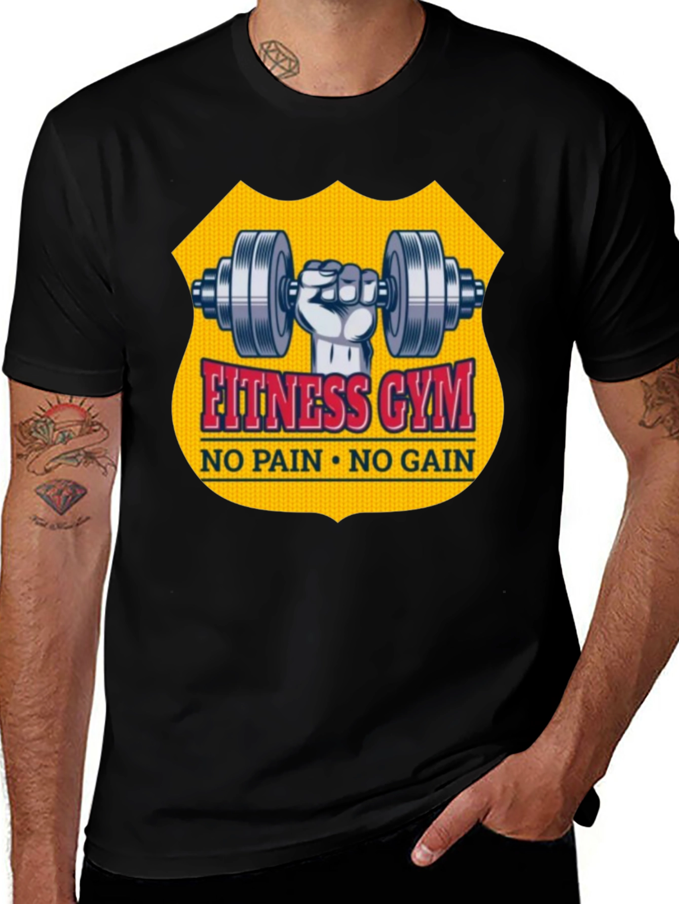 Variant 18 of Fitness Gym No Pain No Gain Graphic T-Shirt