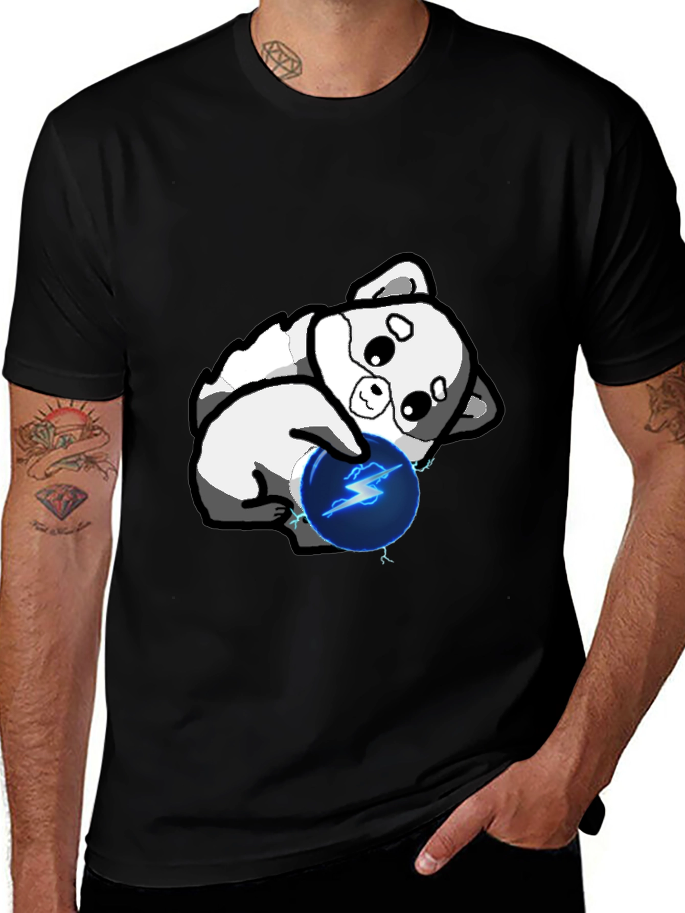 Variant 18 of Cool Bear Graphic Tee - Black T-Shirt
