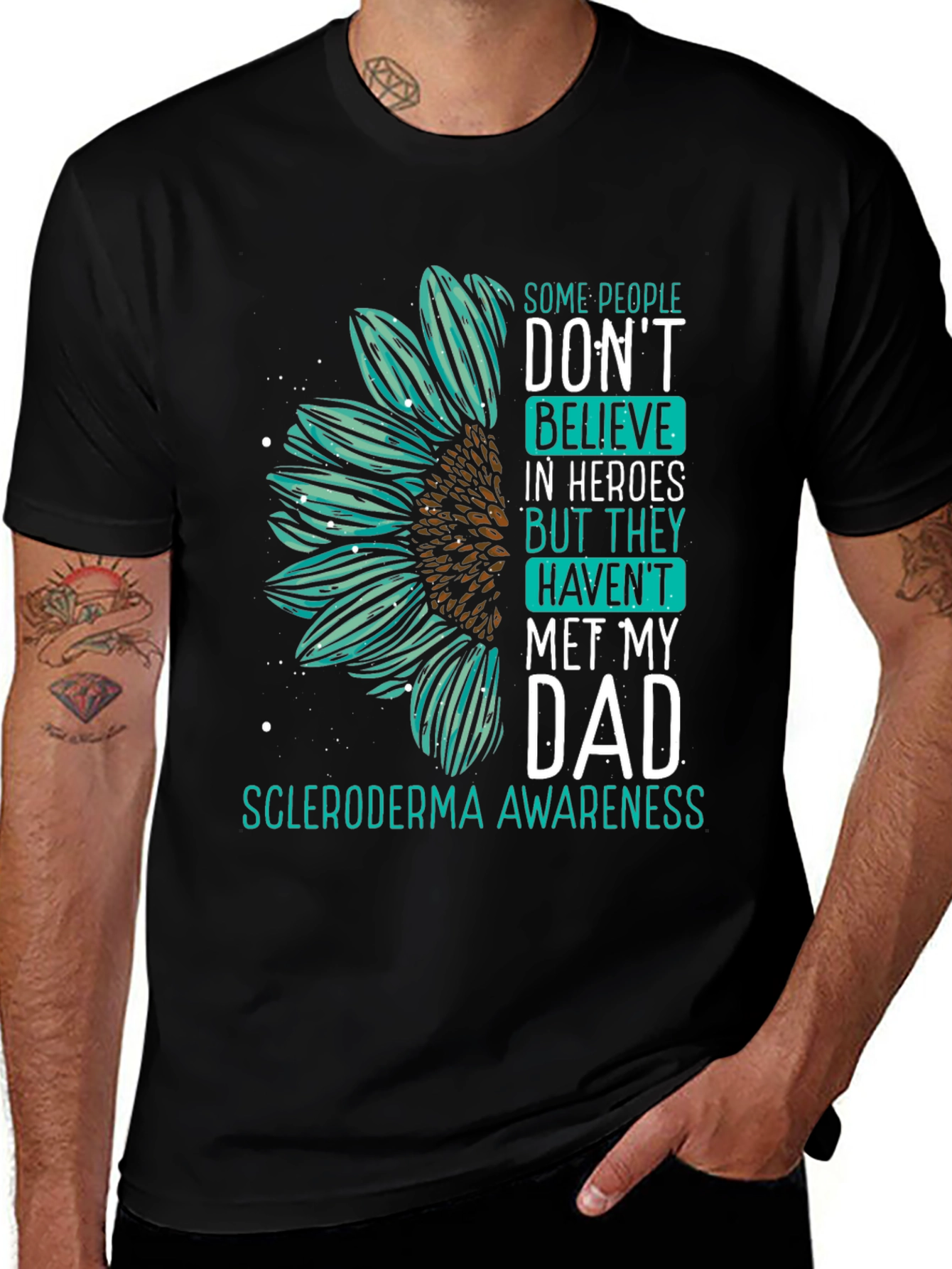 Variant 10 of Scleroderma Awareness Sunflower T-Shirt
