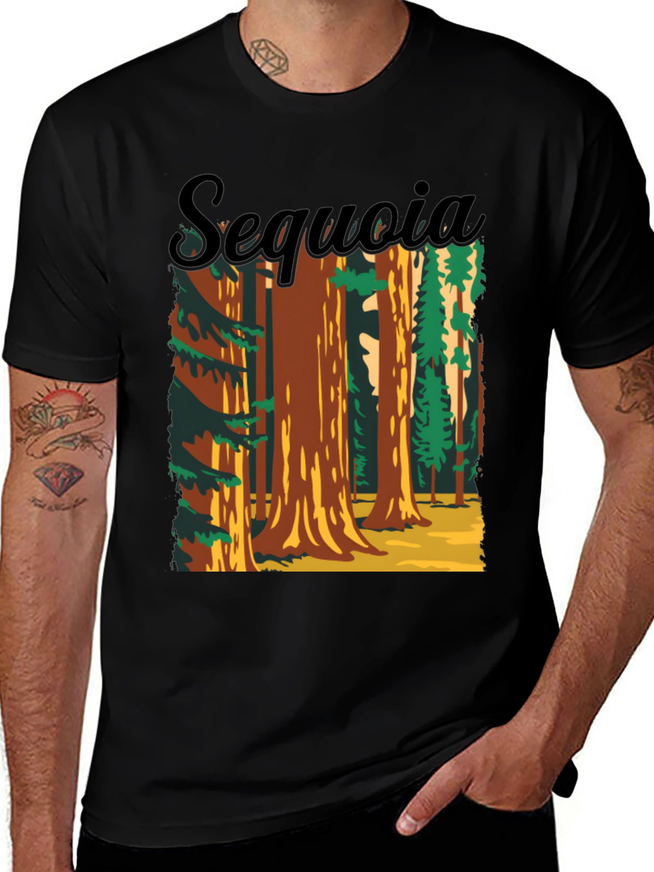 Sequoia Graphic Tee - Nature Inspired Design