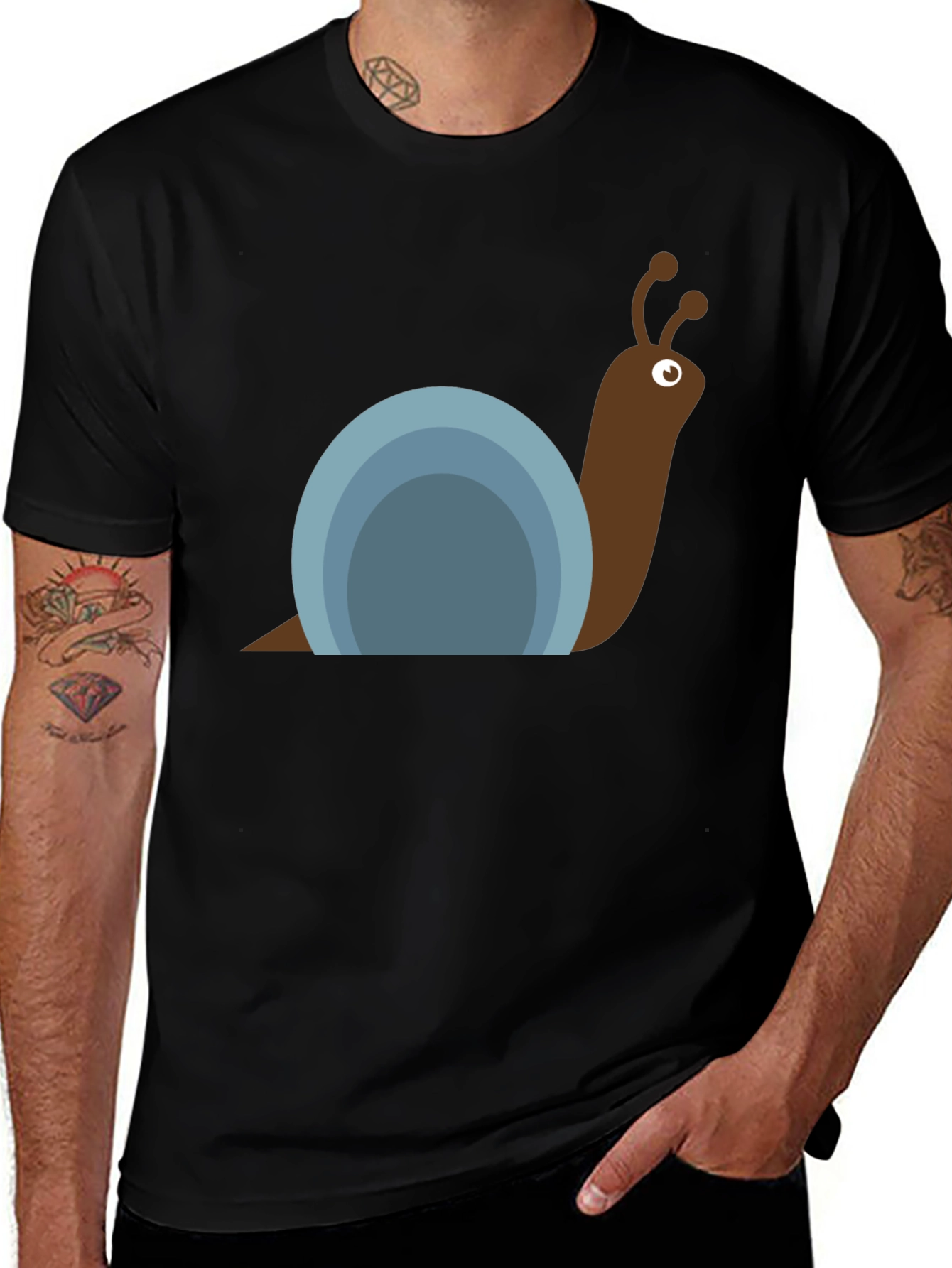 Variant 20 of Snail Graphic Tee - Casual Cotton T-Shirt