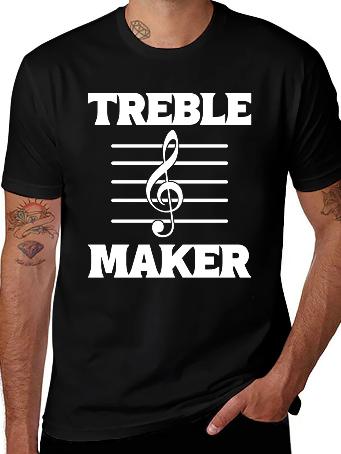 Treble Maker Black Graphic T-Shirt