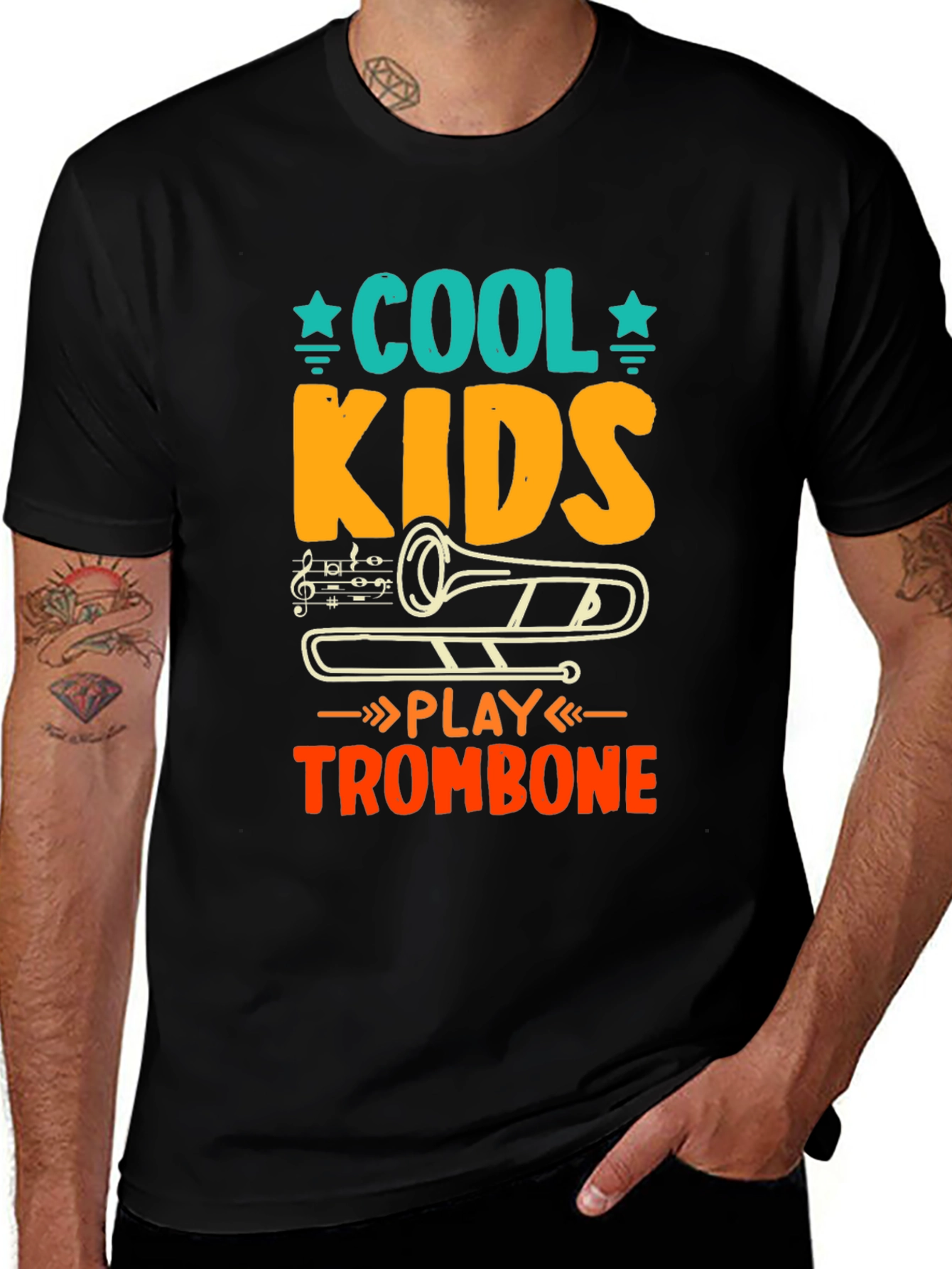Variant 17 of Cool Kids Play Trombone T-Shirt