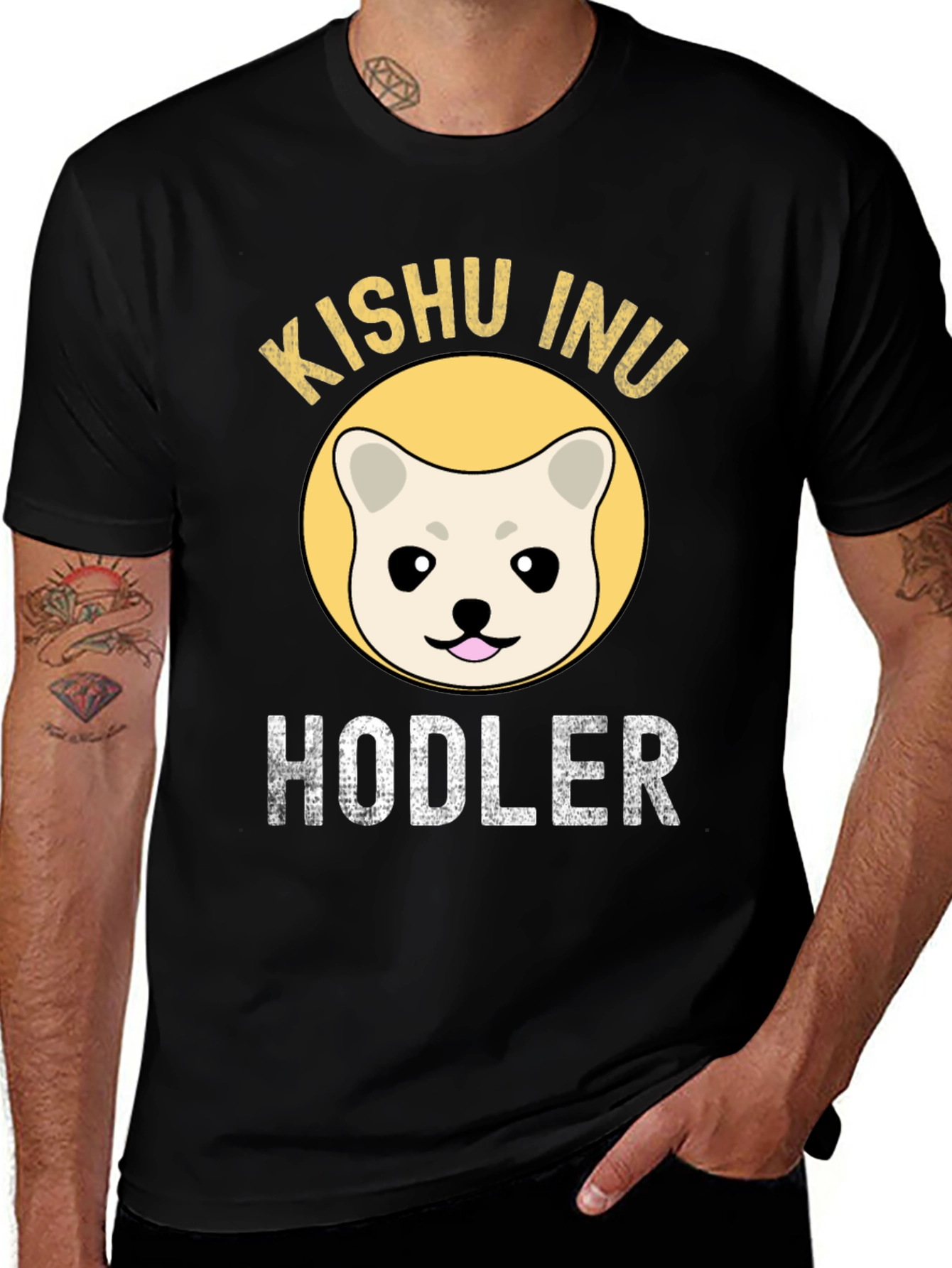 Kishu Inu Hodler Graphic T-Shirt - Crypto Meme Tee