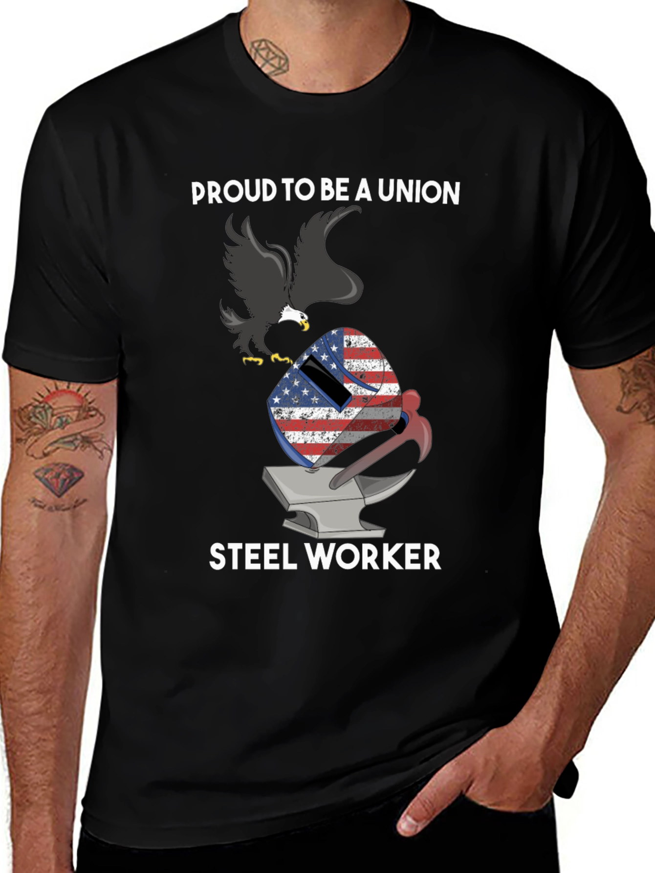 Variant 4 of Proud Union Steel Worker T-Shirt