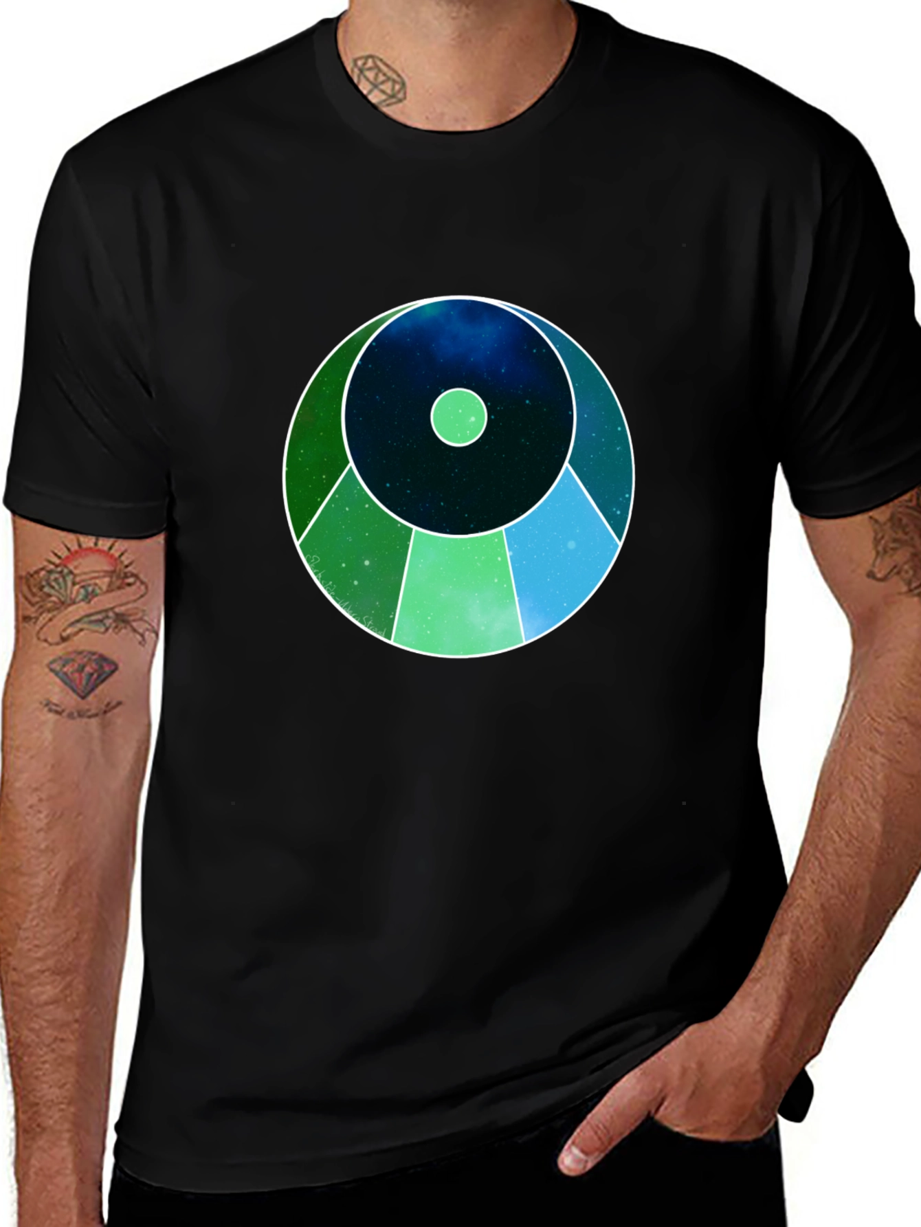 Variant 14 of Geometric Galaxy Graphic T-Shirt