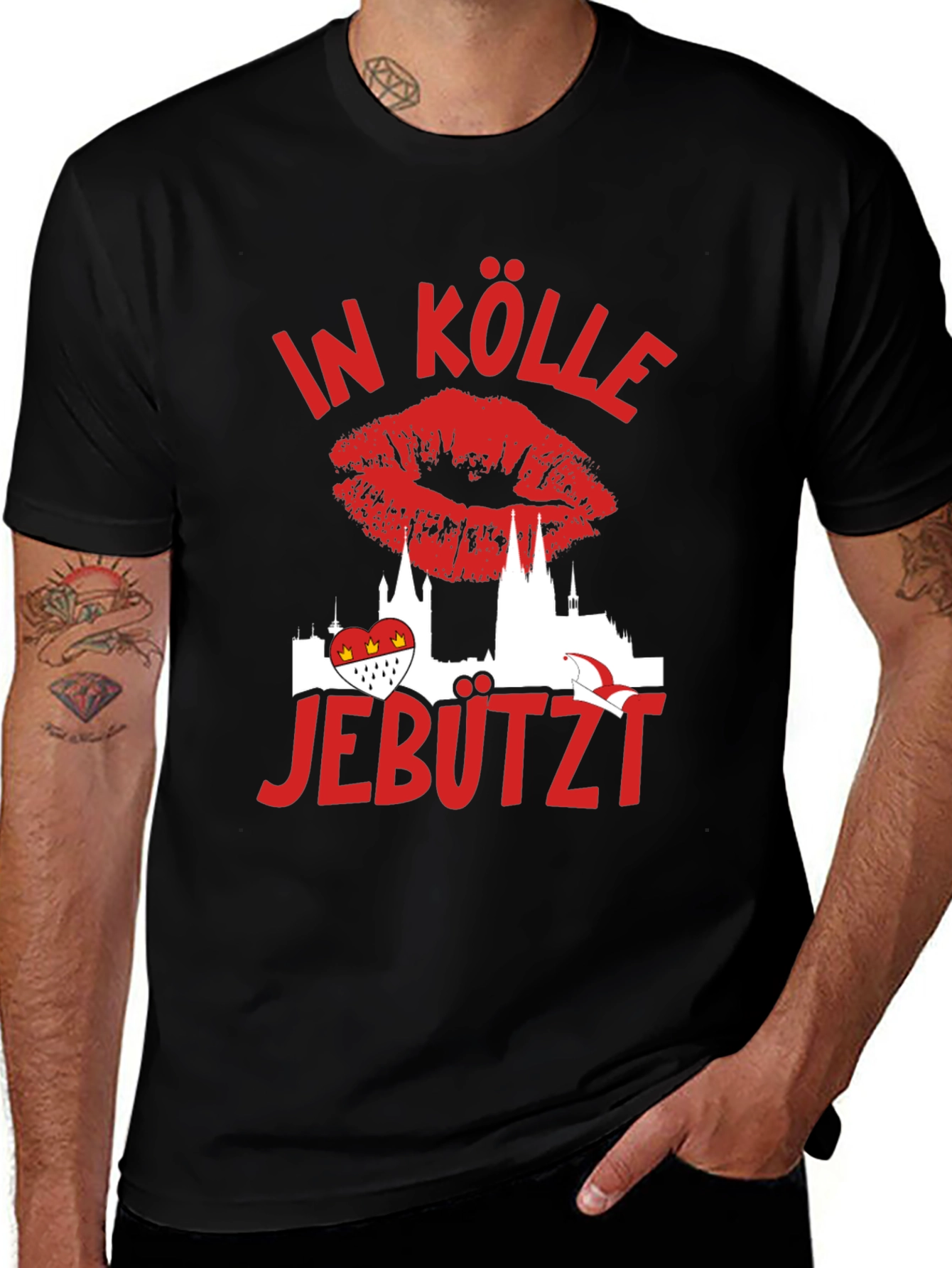 In Kölle Jebützt T-Shirt - Cologne Germany Kiss Tee