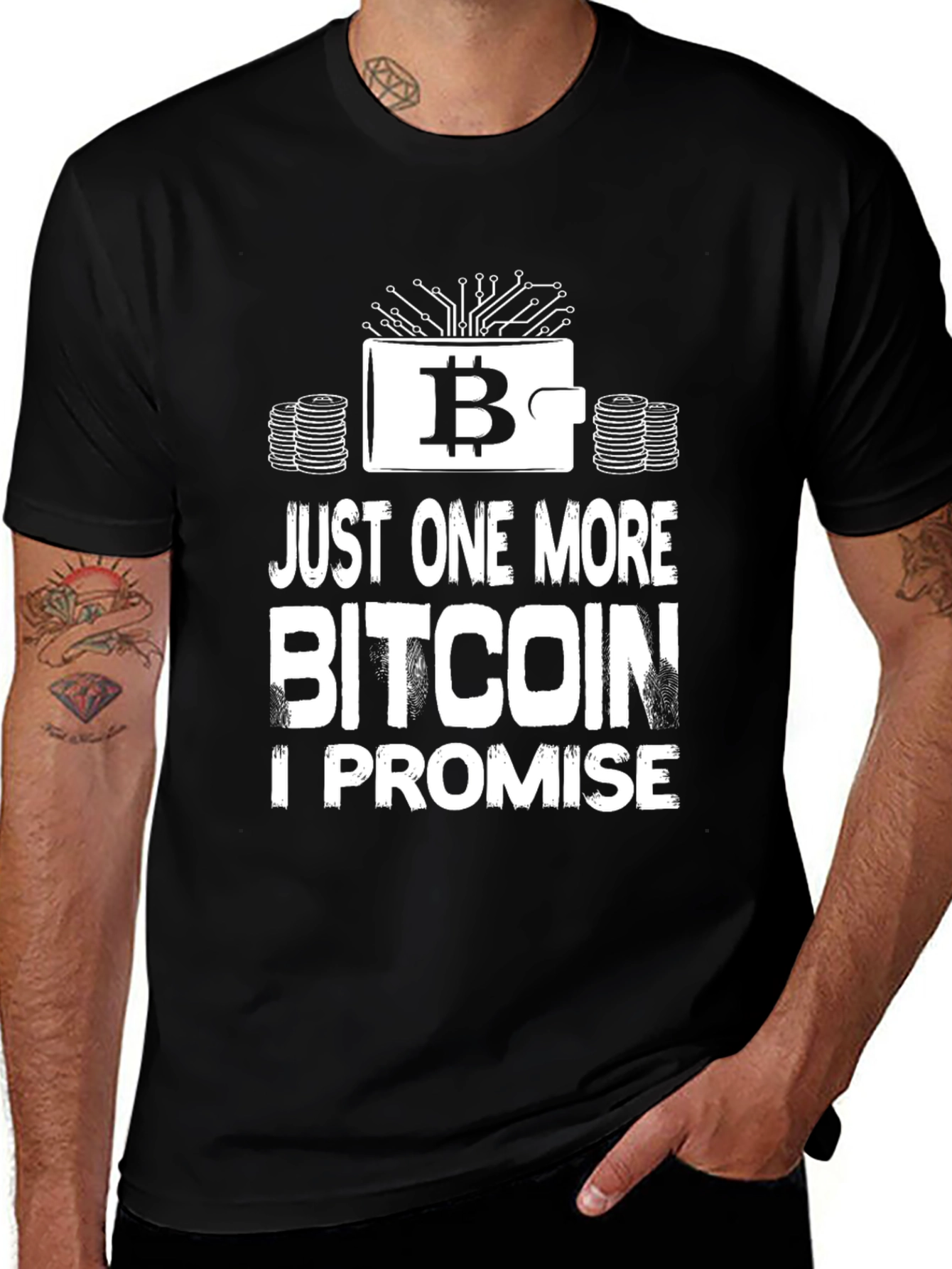 Bitcoin Graphic Tee - Just One More, I Promise!