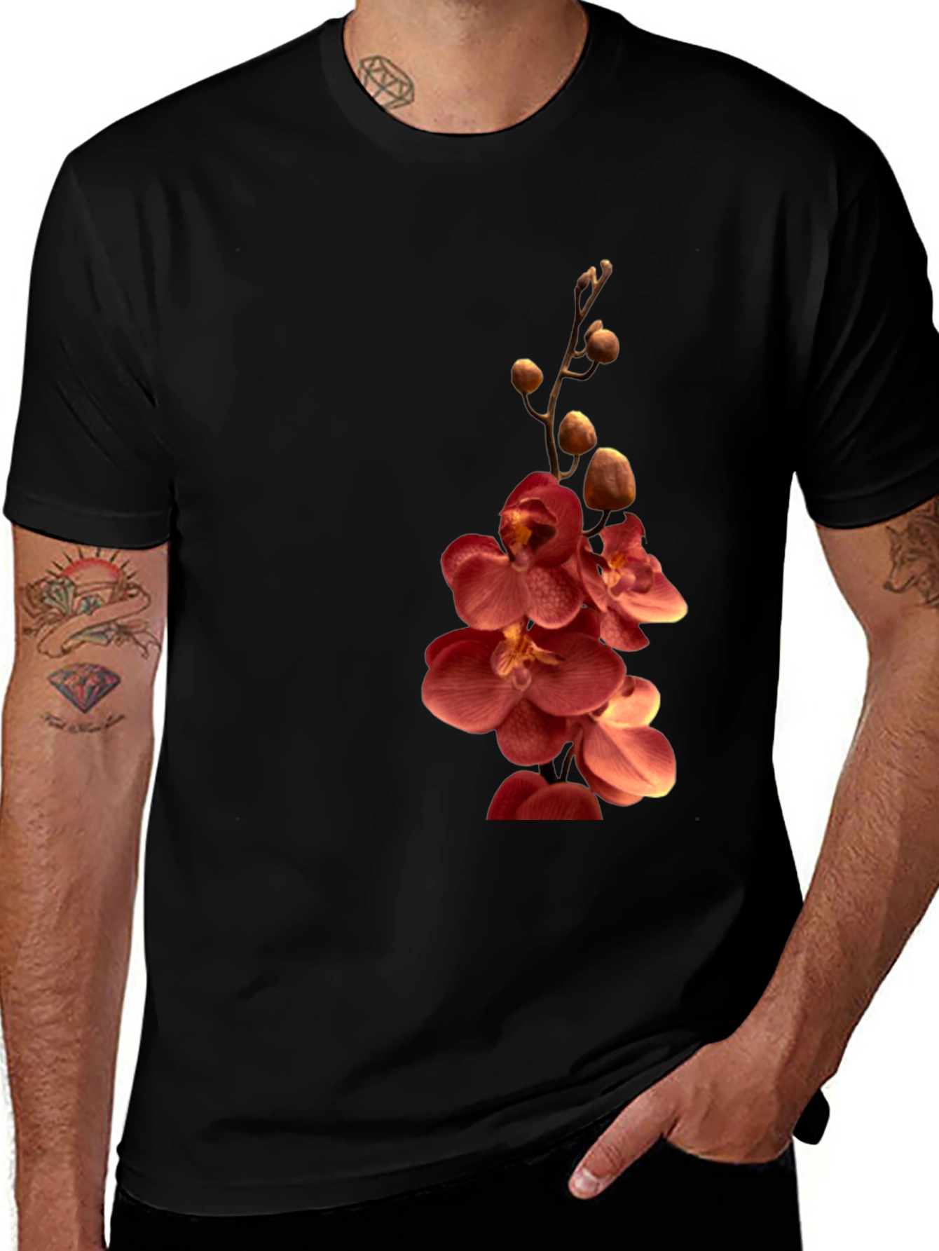 Variant 2 of Floral Print Crew Neck T-Shirt