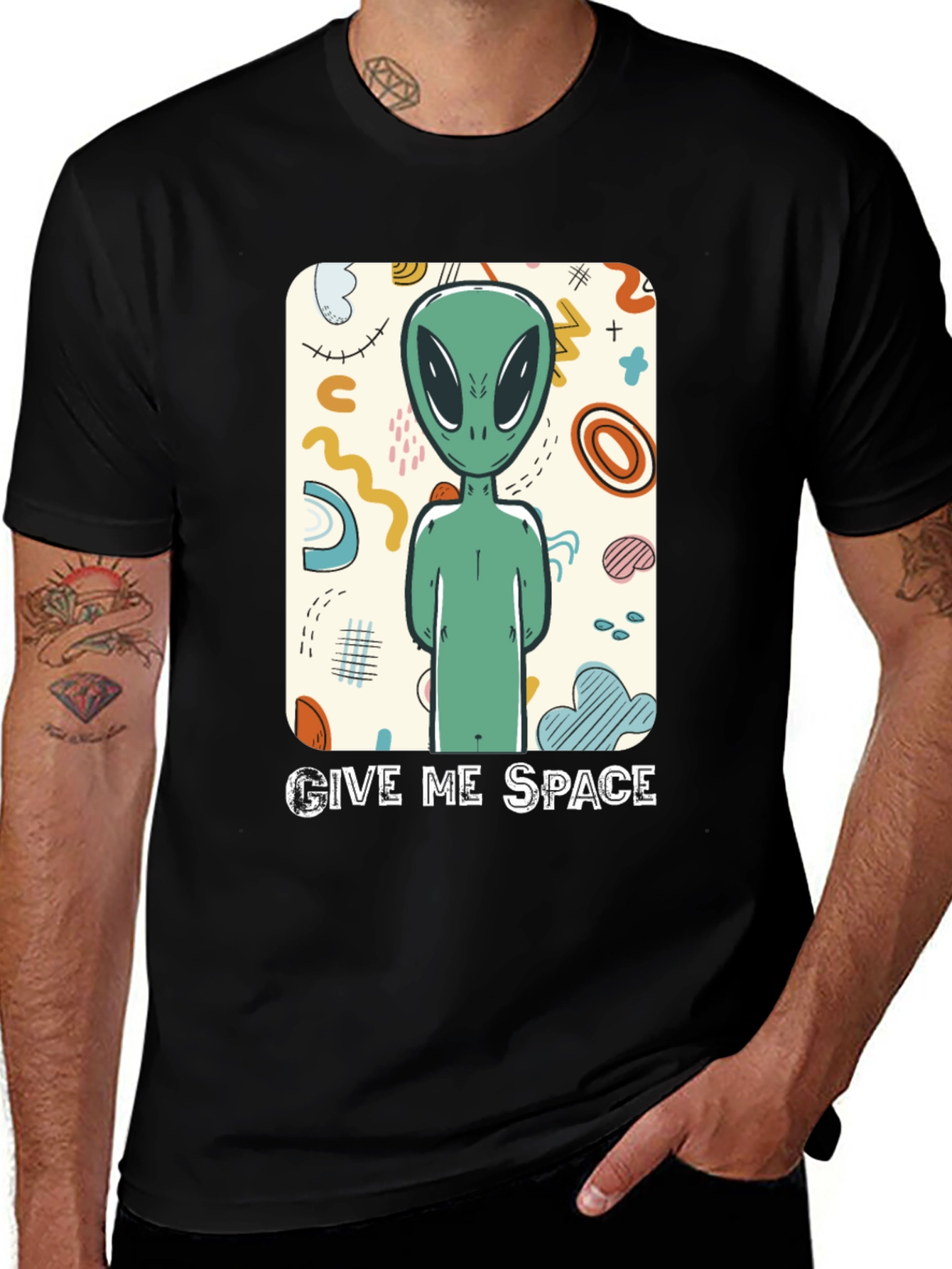 Variant 7 of Give Me Space Alien Graphic Tee
