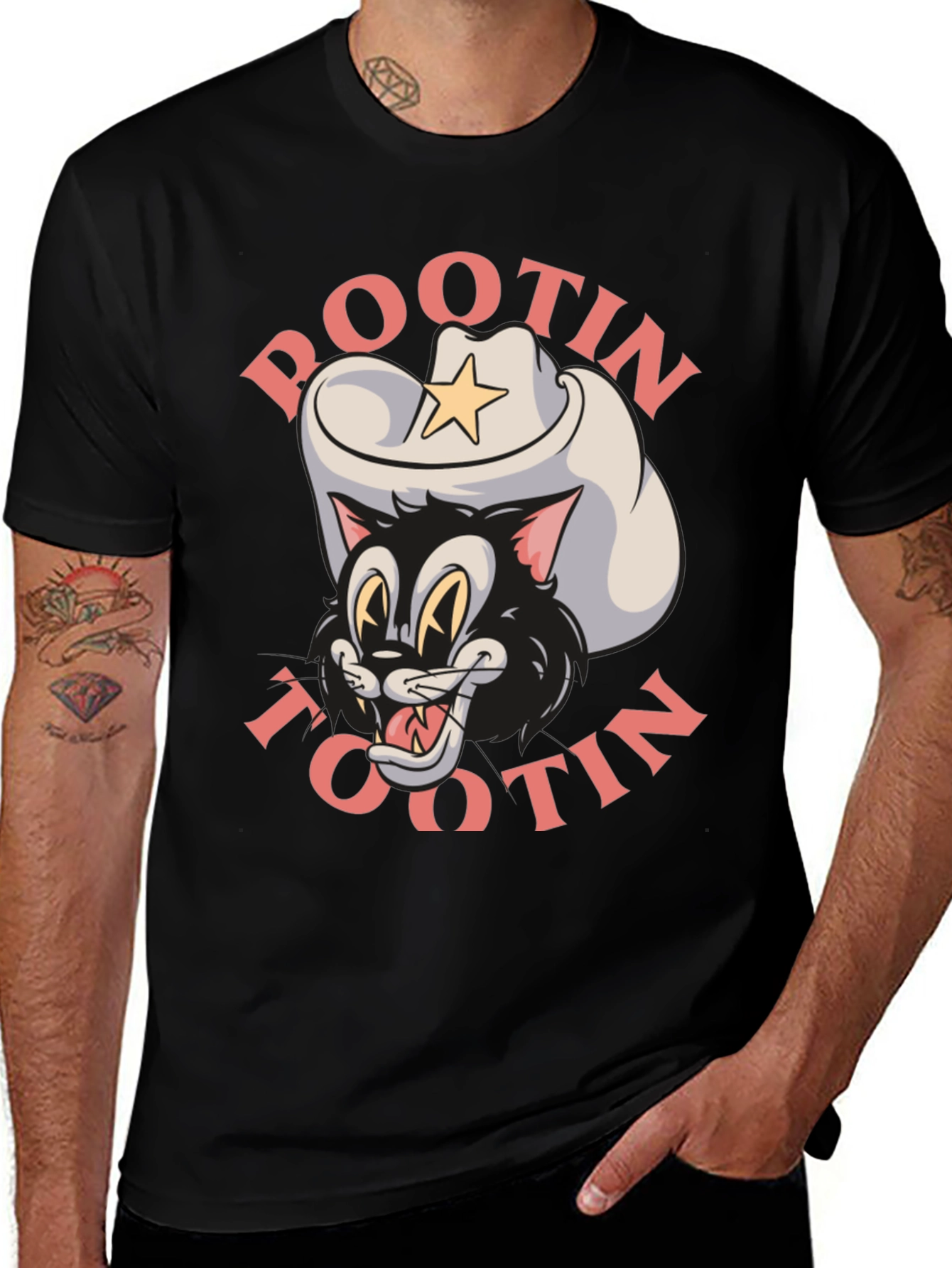 Variant 19 of Pootin Tootin Cowboy Cat T-Shirt