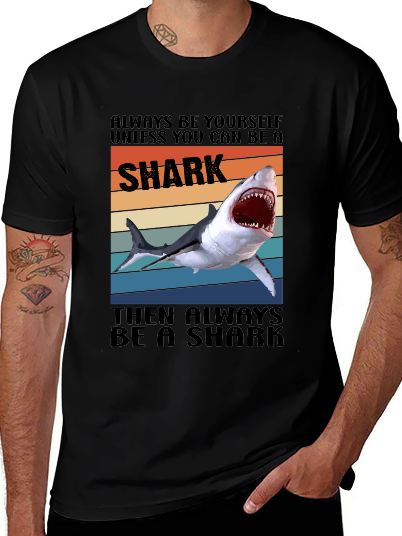 Variant 6 of Shark Graphic T-Shirt - Always Be a Shark Tee